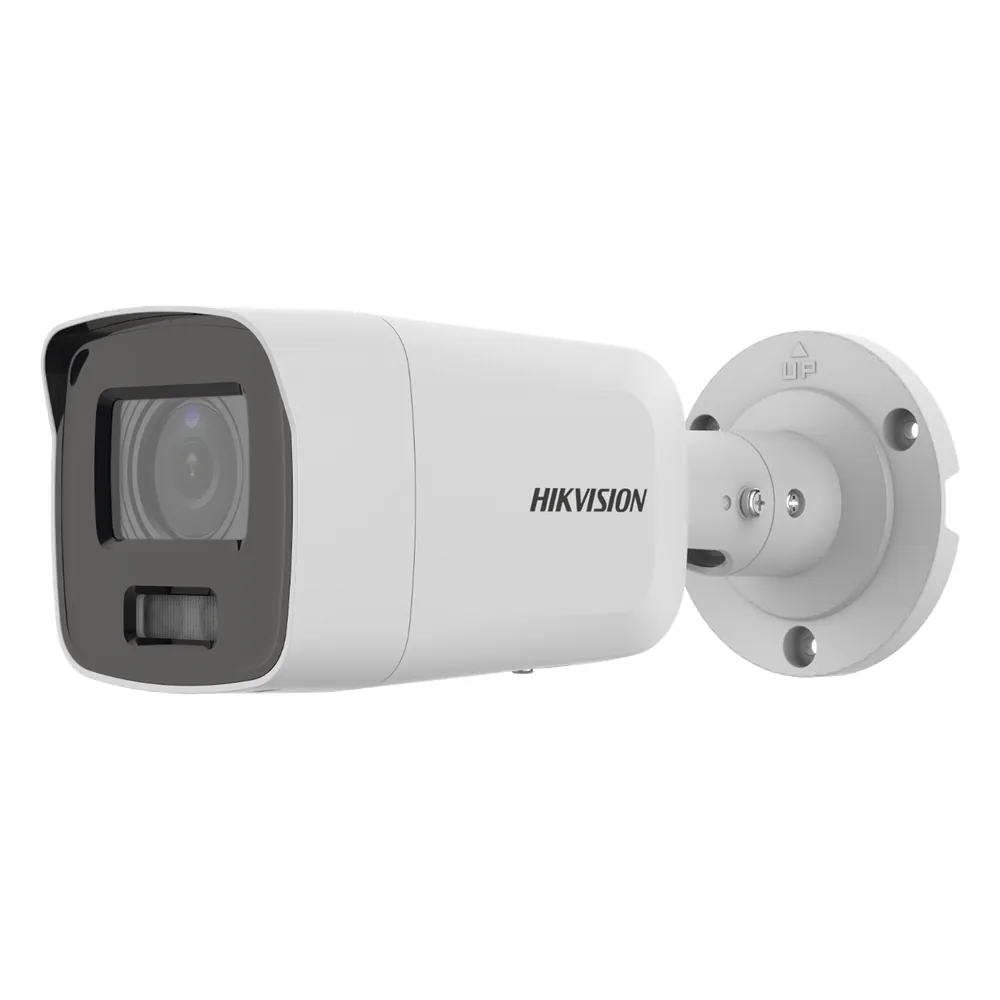 Bala IP 8 Megapixel (4K) / Imagen a Color 24/7 / Lente 2.8 mm / Luz Blanca 40 mts / Exterior IP67 / WDR 130 dB / Entrada y Salida de Audio y Alarma / Captura Facial / ONVIF / Micro SD / Micrófono Integrado