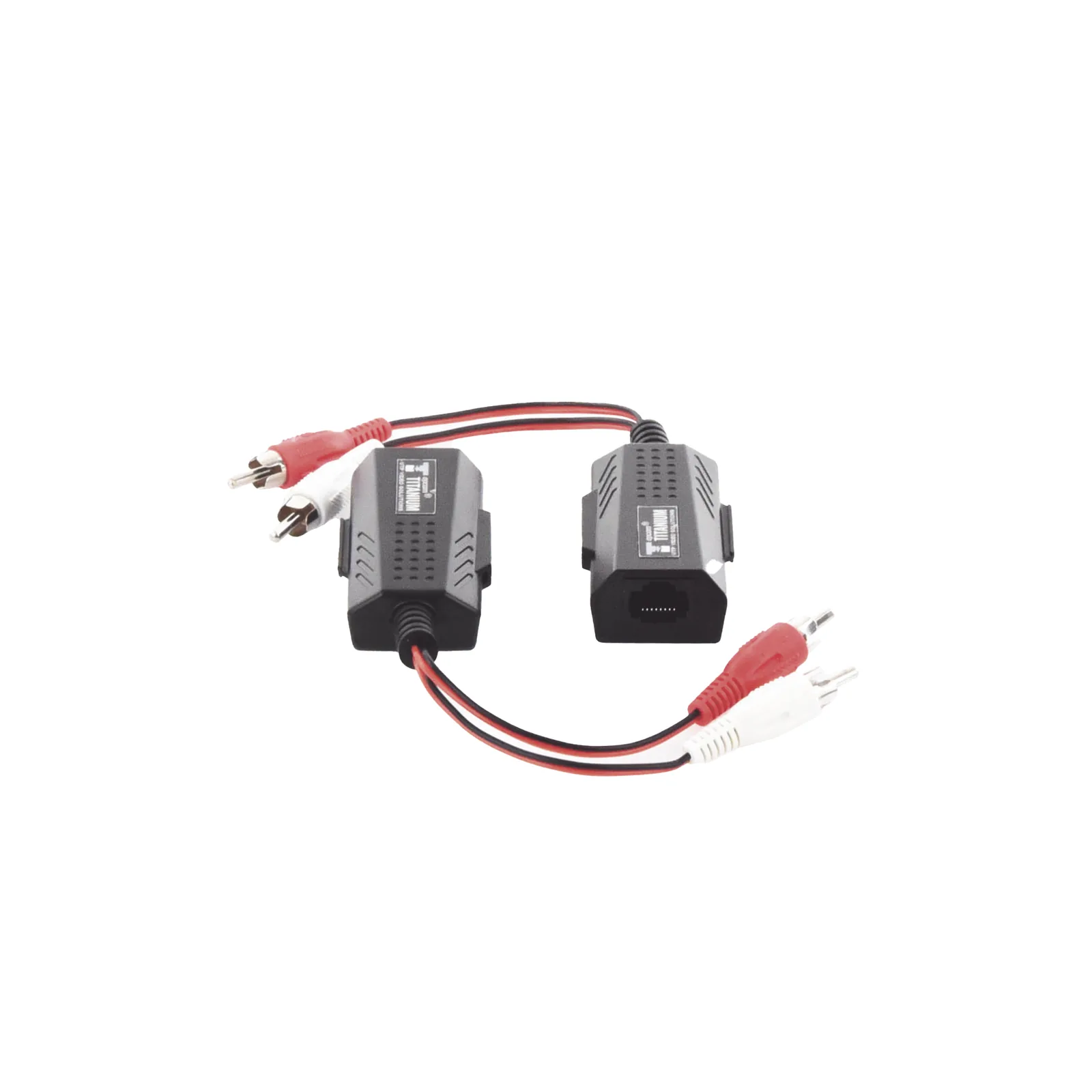 Balun Extensor de Audio Analogo Estereo RCA a RJ45 / Distancia 800 Metros (2625 Pies) / Cable CAT5-6 / Conector 100% Cobre / Protección TVS, Calidad Premium