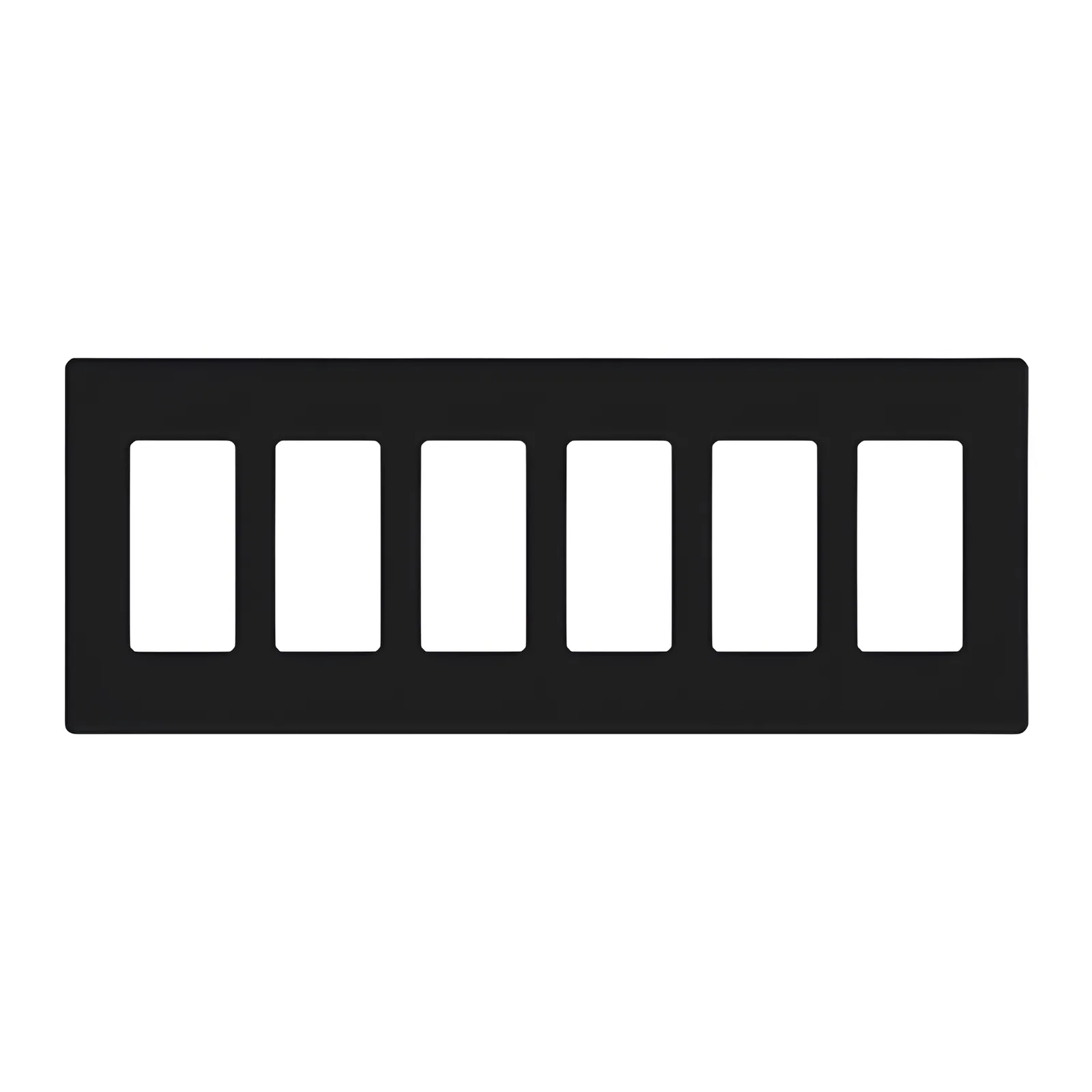 Placa de pared de 6 espacios para atenuadores e interruptores Lutron, línea Designer Satin Colors