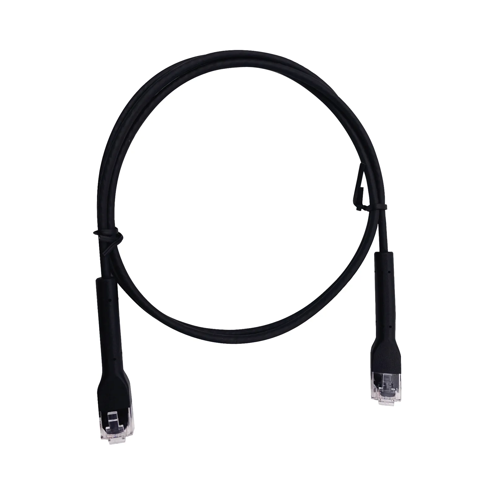 Mini Patch Cord Cat6 Ultra Slim 1.5 Metros (4.92 Pies) Negro Ahorra Espacio sin Organizadores, con Bota Flexible