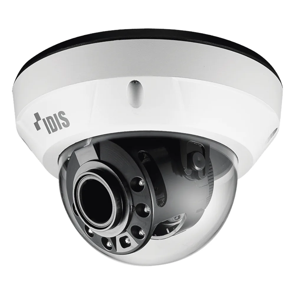 Cámara Domo IP de 2 Megapíxeles | Audio bidireccional | Alarma I/O | IK10/ Exterior IP67 | IR 30 m | Lente Motorizado 2.8 mm - 12 mm | ICR | MicroSD | Audio de Dos Vias | WDR | Cumple con NDAA