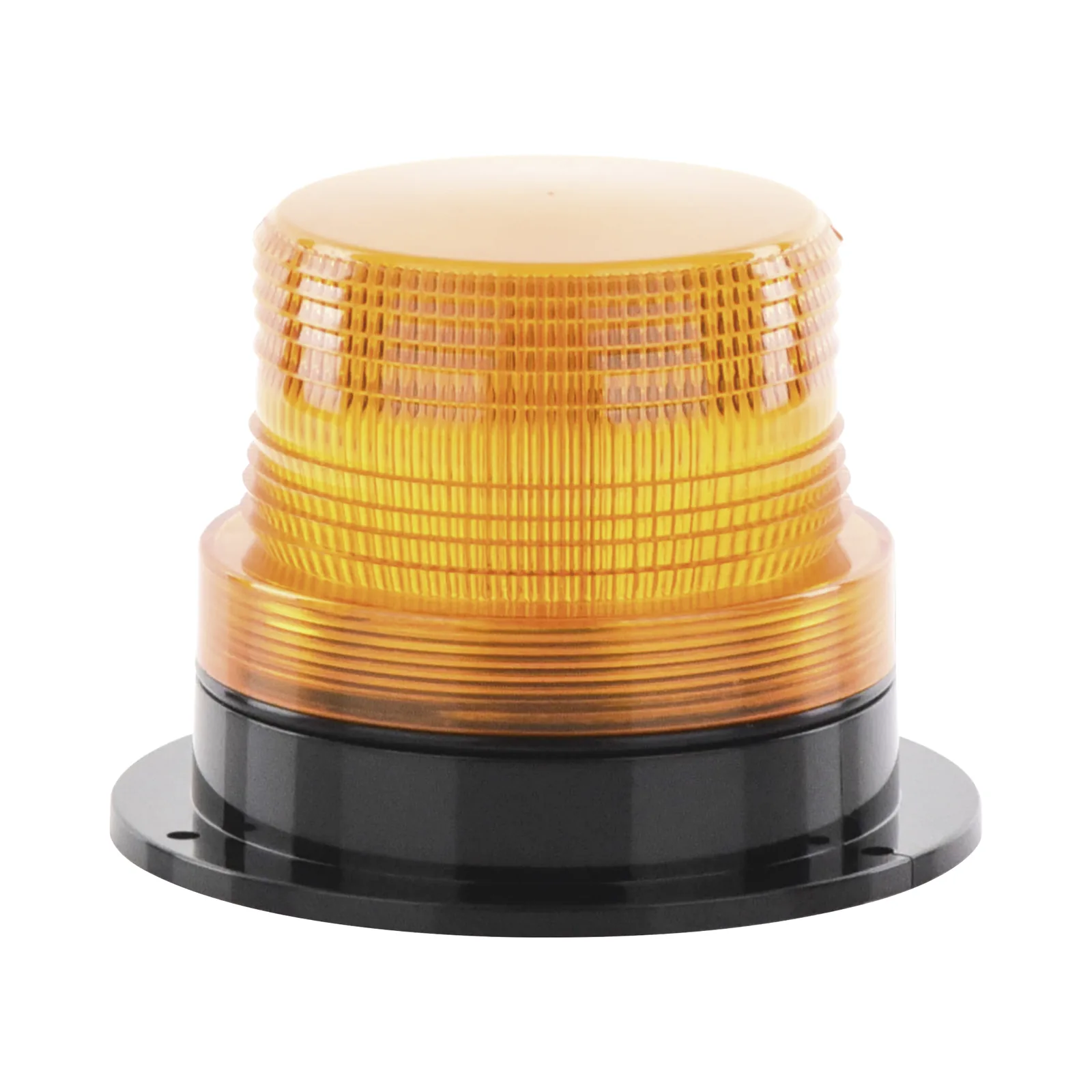 Burbuja Brillante de Larga Vida Útil, con 8 LEDs Color Ambar, Domo Ambar, 110 Vca