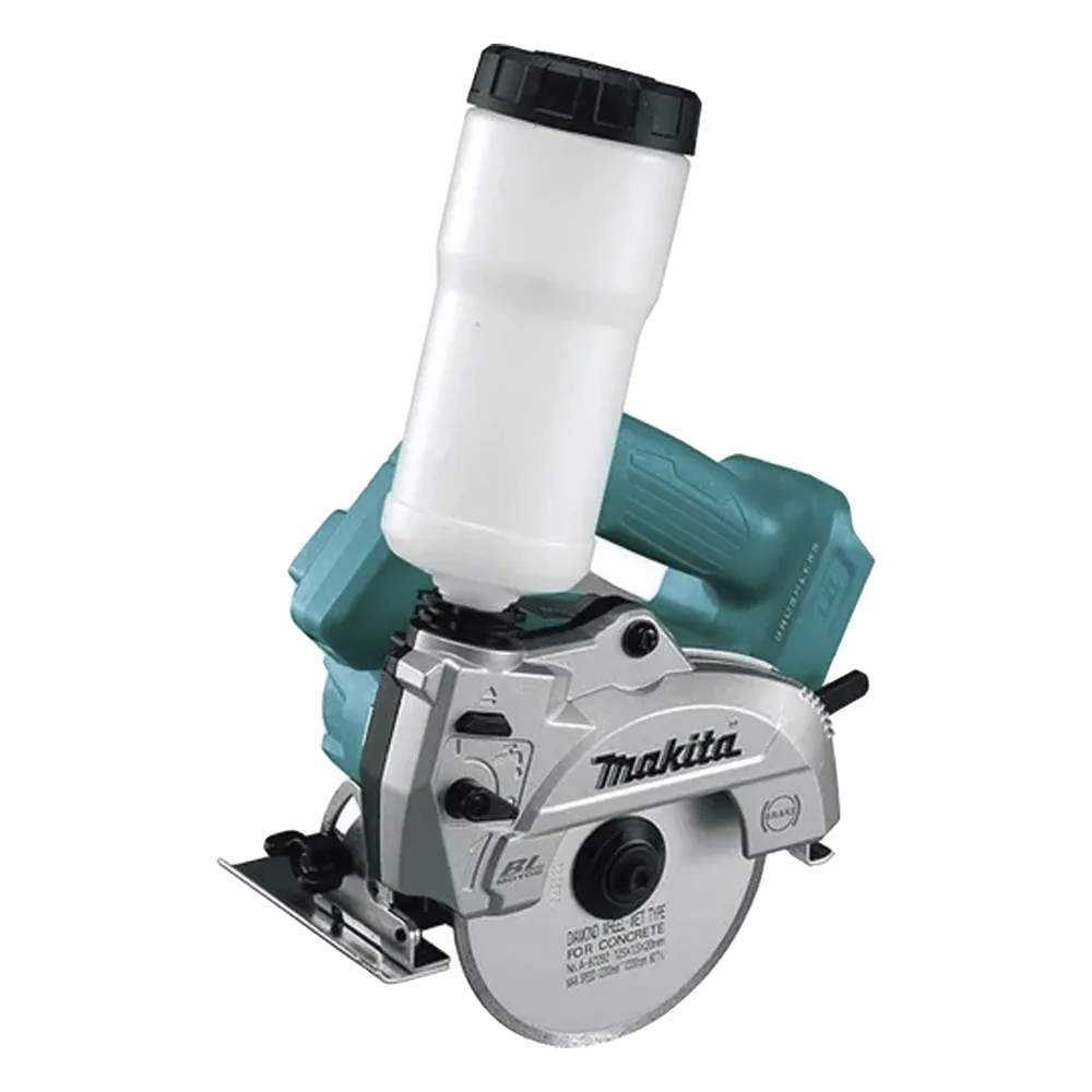 CORTADORA VIDRIO/MARMOL INALAMBRICA 5″ (125 MM.) 8,500 RPM, 2.6 KG. C/ ACC. SUMINISTRO DE AGUA