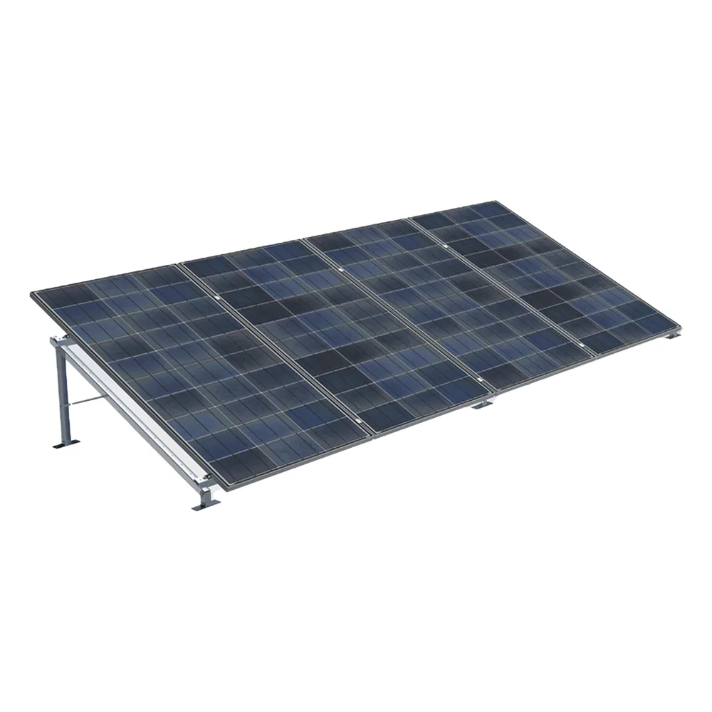 Montaje de piso de Alta Resistencia para Instalación de 4 Paneles Solares de hasta 1300 x 2400 mm (Revisar módulos compatibles)