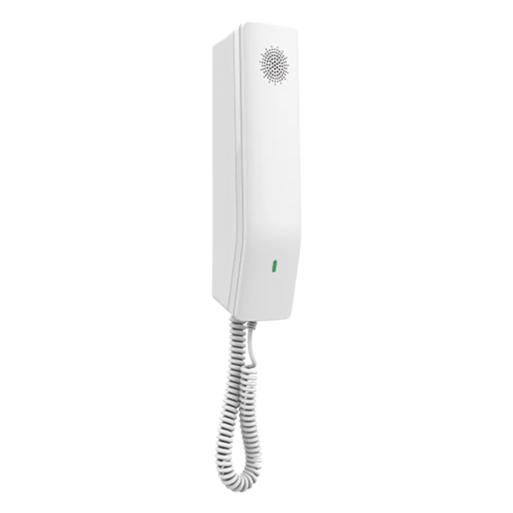 Teléfono IP para Hoteles / Altavoz HD en Bocina / 2 Cuentas y Líneas SIP / 10 Teclas de Marcación Rápida / 3 Teclas Programables / Wi-Fi de Doble Banda / Gestión con GDMS / Color Blanco /