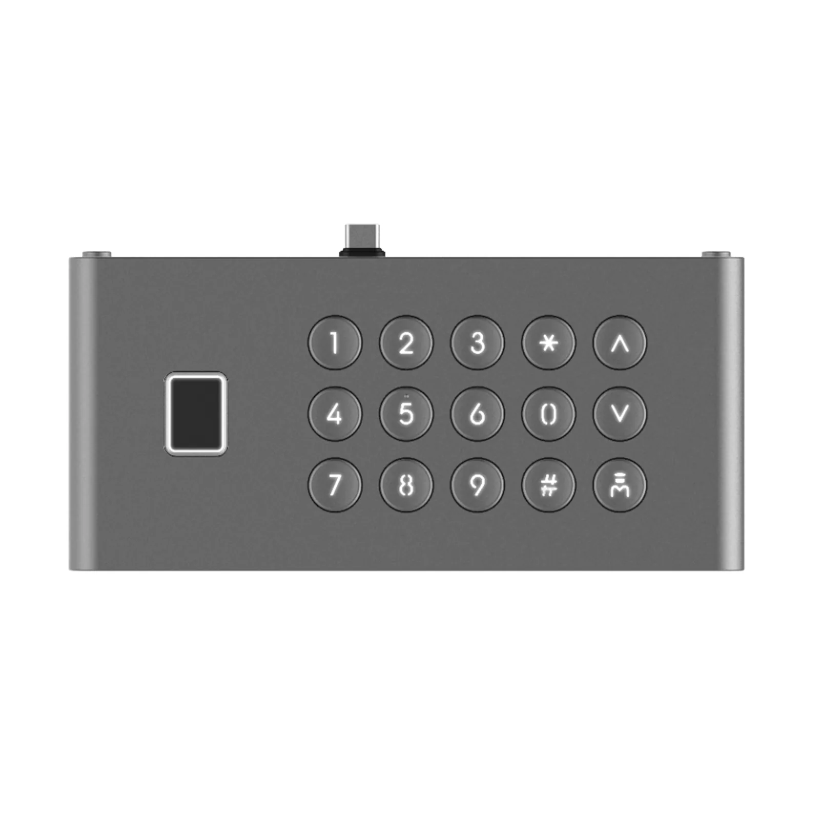 Módulo de Teclado y Huella Digital para Frente de Calle IP DS-KD9633-WBE6/ Conexión USB-C / 15 Botones / IP65 / IK07