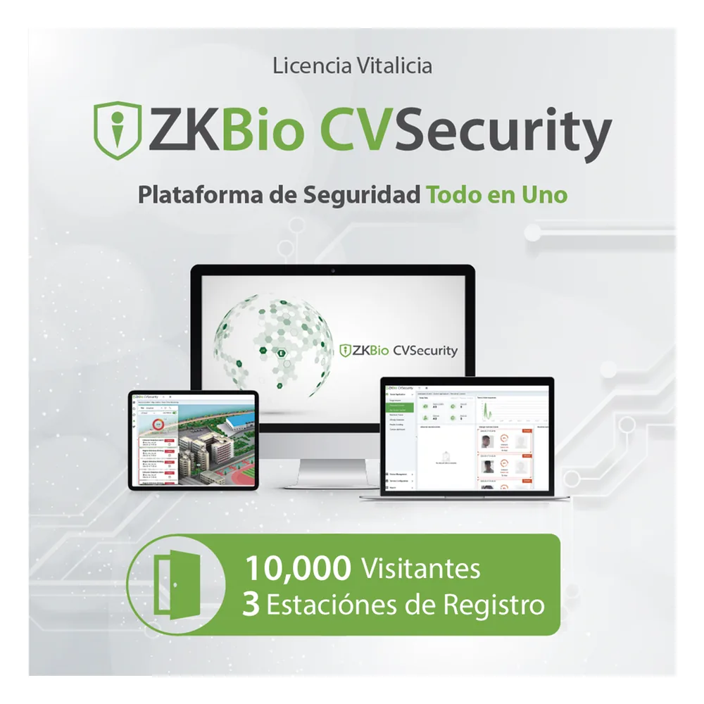 Licencia para ZKBio CVsecurity permite la gestion de 10 mil visitantes y 3 estaciones de registro