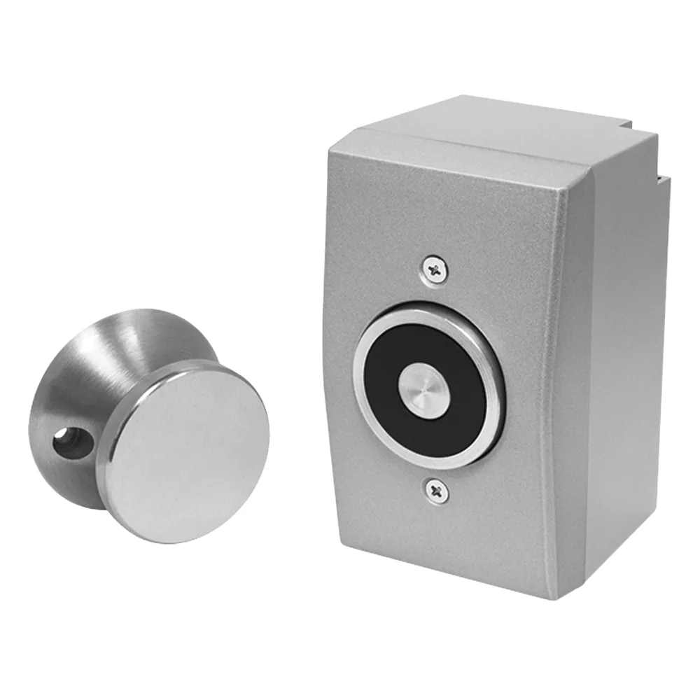 Door Holder / Magnético / Con Montaje Superficial / 33 LBS / Uso Interior / Sin Magnetismo Residual / 3 Voltajes de Operacion