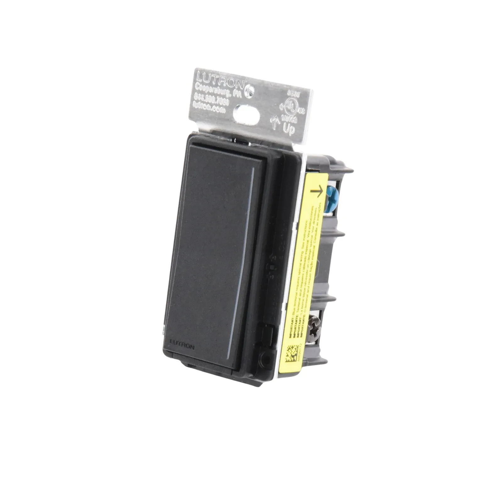 Atenuador auxiliar Sunnata de pared para control de 3 vías o escalera, 120 V, compañero cableado del atenuador principal del sistema RadioRA 3, color negro mate (Midnight)