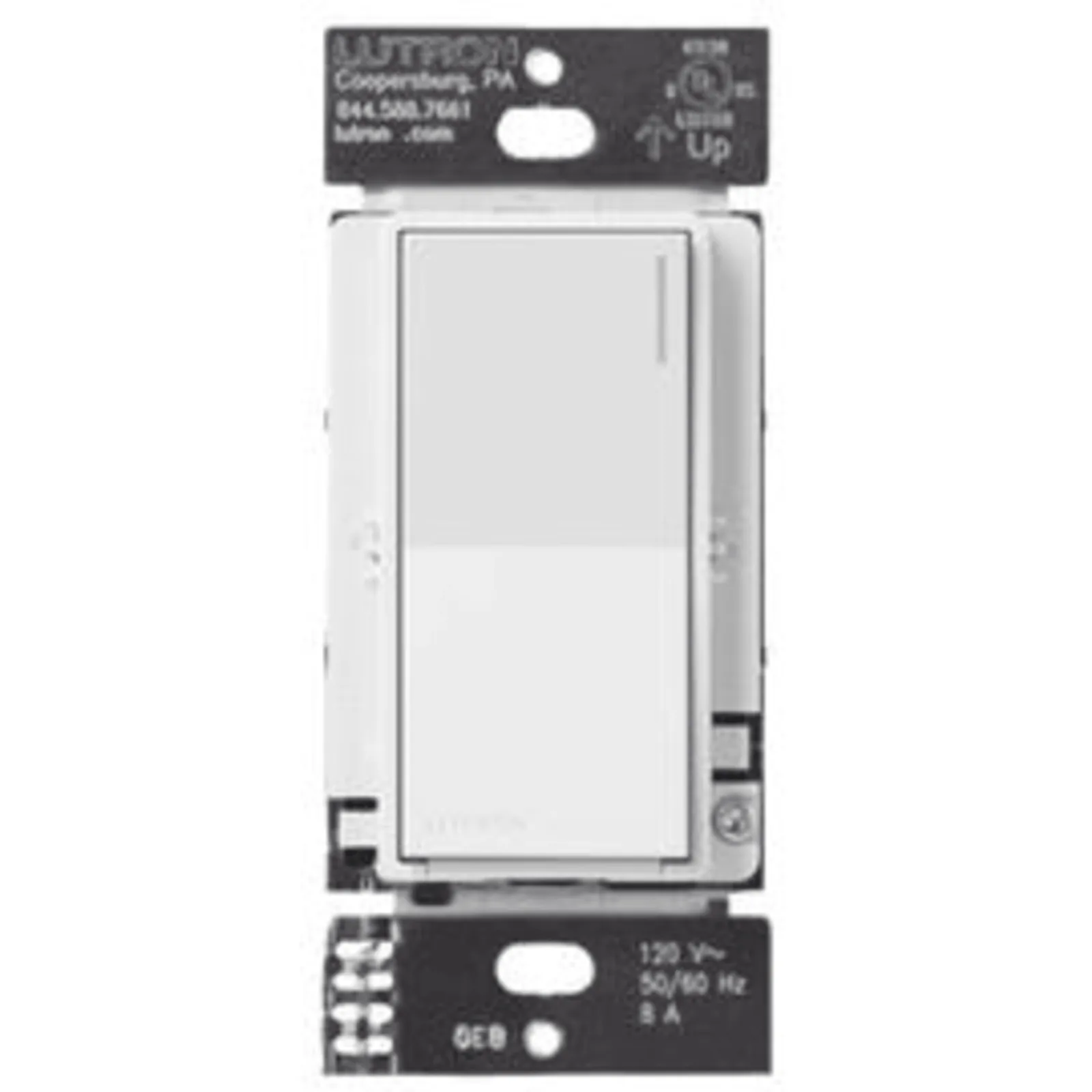 Atenuador auxiliar Sunnata de pared para control de 3 vías o escalera, 120 V, compañero cableado del atenuador principal del sistema RadioRA 3, color blanco mate (Snow)