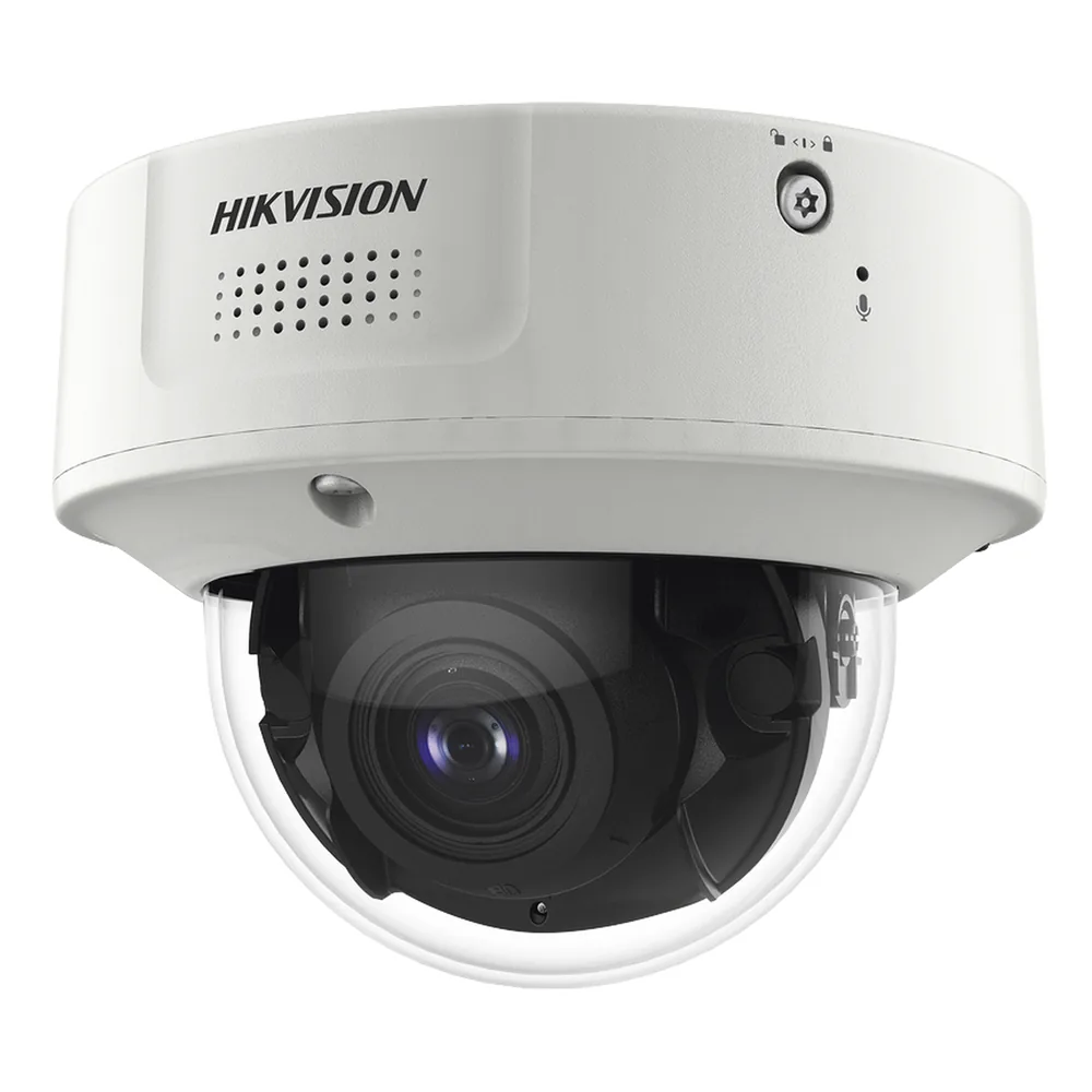 Domo IP 8 Megapixel / Lente Mot. 2.8 a 12 mm / DARKFIGHTER / WDR 120 dB / IK10 / 30 mts IR / Conteo Facial / Detección Facial / Interior / PoE / Búsqueda por Atributos / Micrófono Integrado / Micro SD