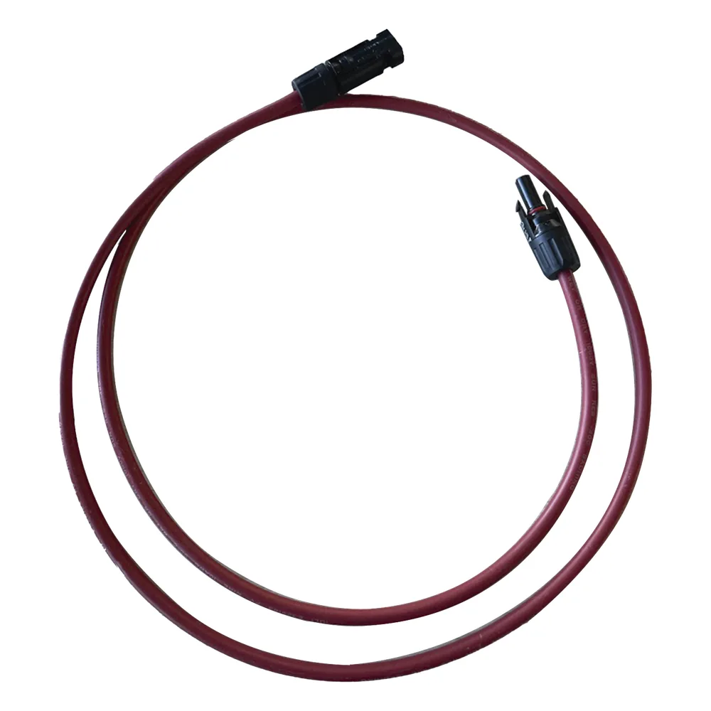 Cable Fotovoltaico, 1 m, Rojo, Calibre 10 AWG con Terminal MC4-M en ambos extremos