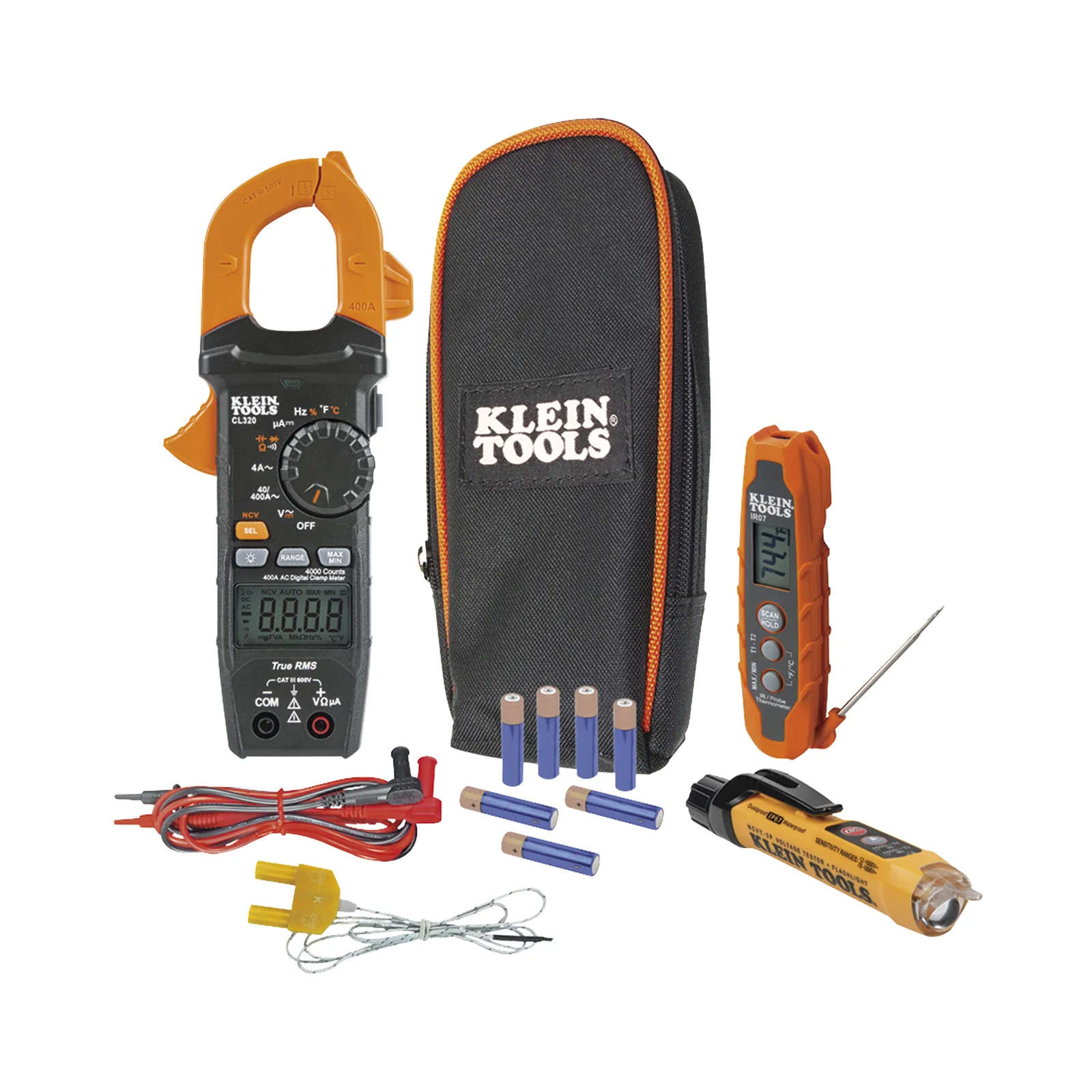 Kit de Prueba Eléctrica HVAC para Aire Acondicionado, Calefacción, Minisplits, etc. Medición de Voltaje CA/CC, Resistencia, Frecuencia, Capacitancia, Diodos, Temperatura, Ciclo, Micro Amperios CC.