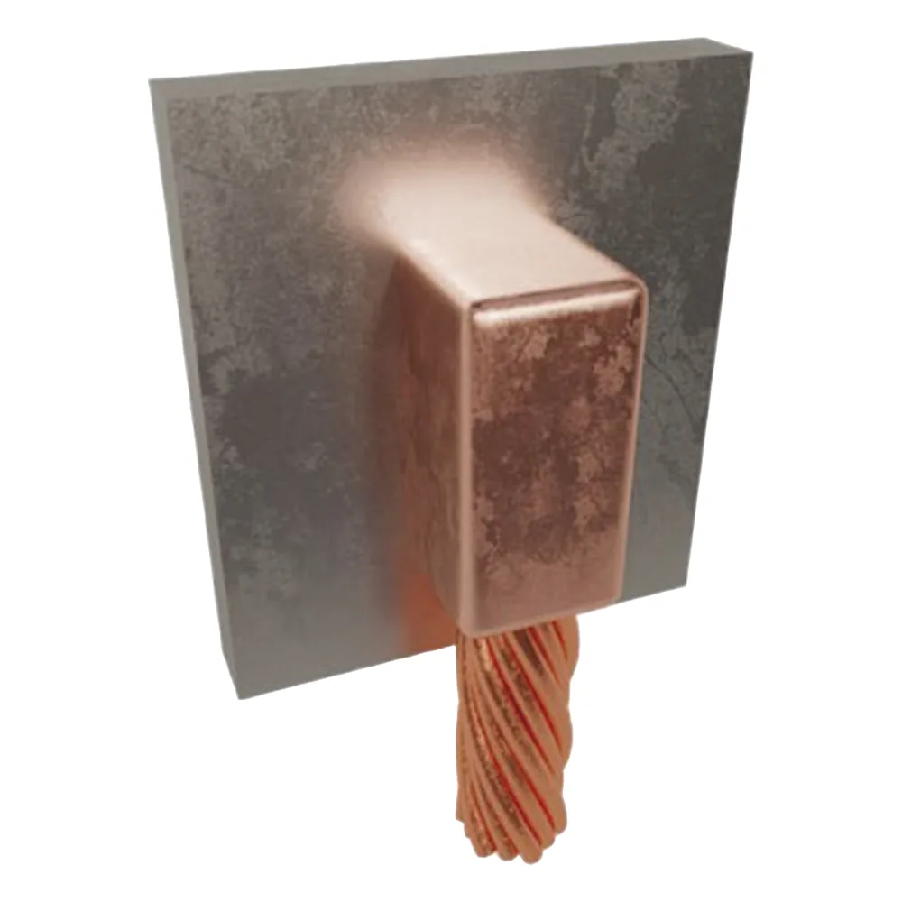 Molde para Soldadura Exotérmica para Cable 4/0 AWG a Superficie de Acero en Vertical a 90°