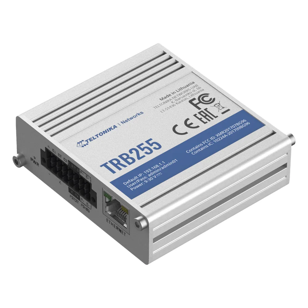 Gateway Industrial Doble SIM LTE (Cat M1), Puertos Serial RS232/RS485