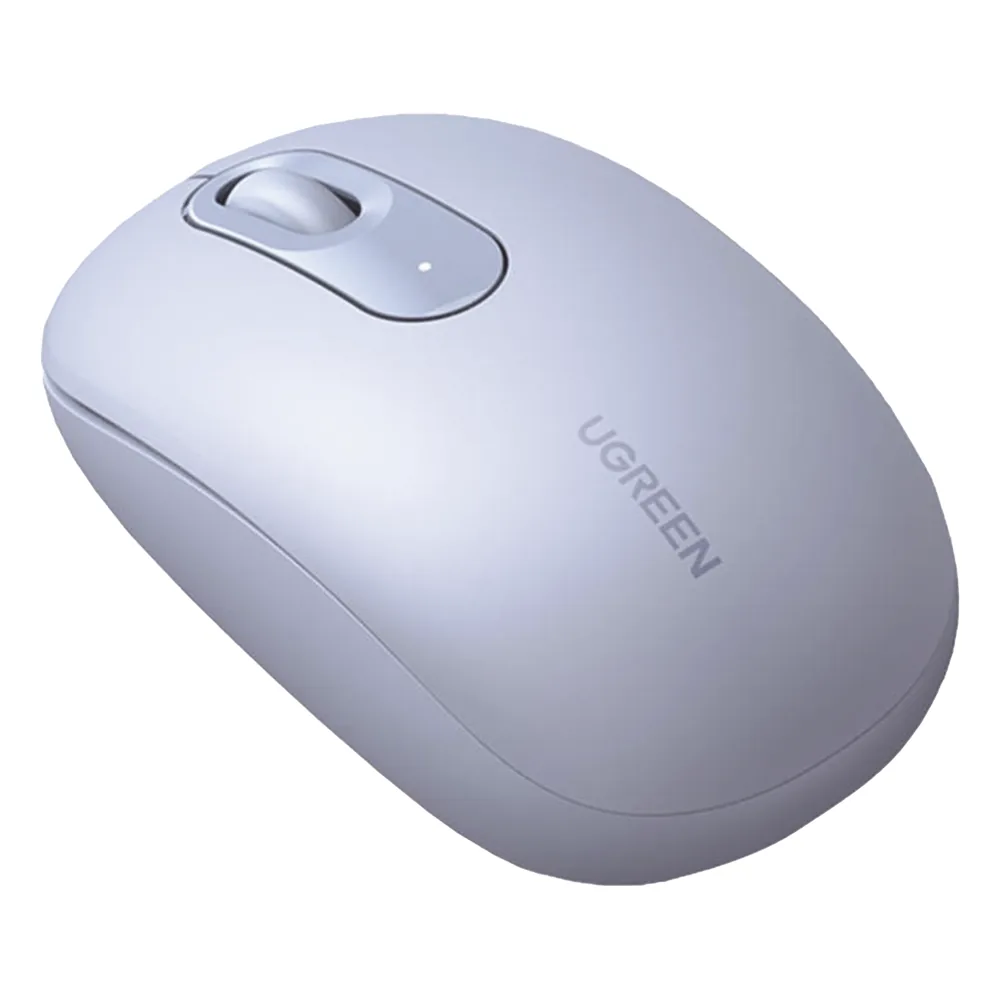 Mouse Inalámbrico 2.4G 800/1200/1600/2400 DPI | Función de 3 botones | Alcance 10m | Silencioso | Ergonómico | Anti-caída y Anti-interferencias | Batería Alcalina AA incluida | Color Dusty Blue.