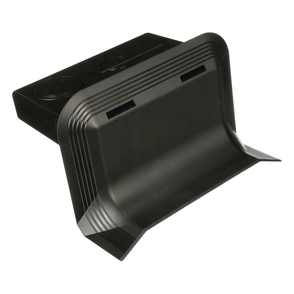 Accesorio de Conexión a Pared, Para Uso con Canaleta de Piso AFR4BCBL6, Material PVC Rígido, Color Negro