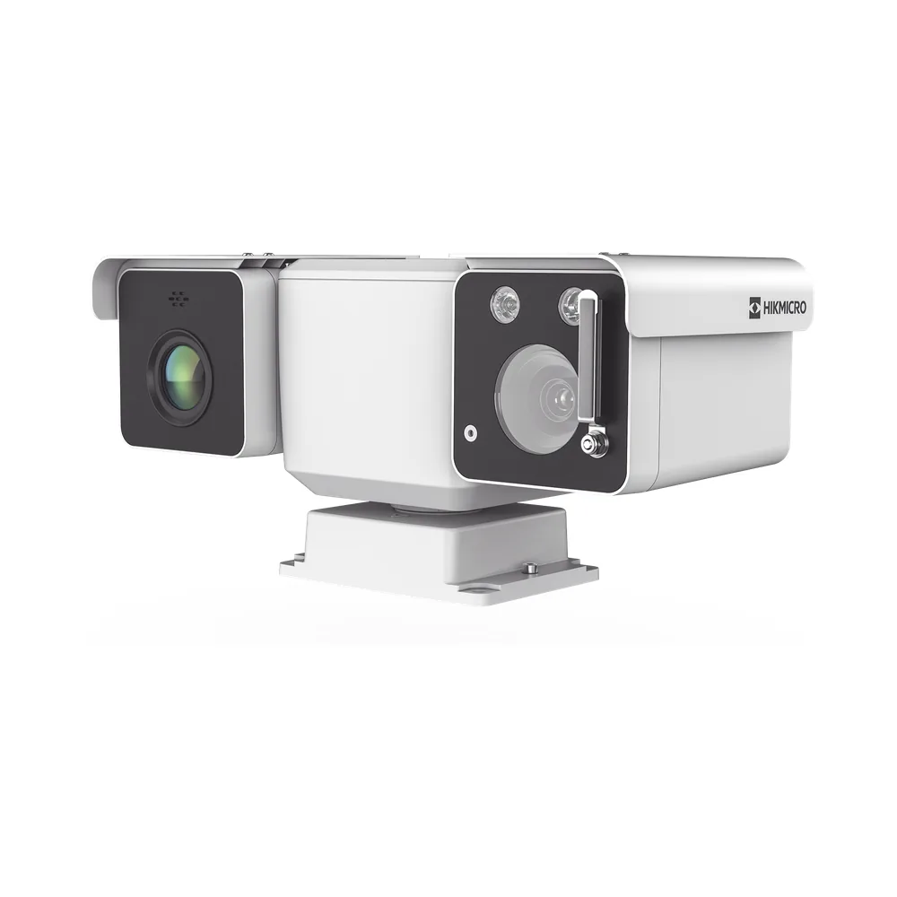 Mini Punta de Poste IP Dual / Térmica 25 mm (384 X 288) + Óptico 32X (4 Megapixel) / 800 mts IR / IP66 / Detección de Temperatura / microSD