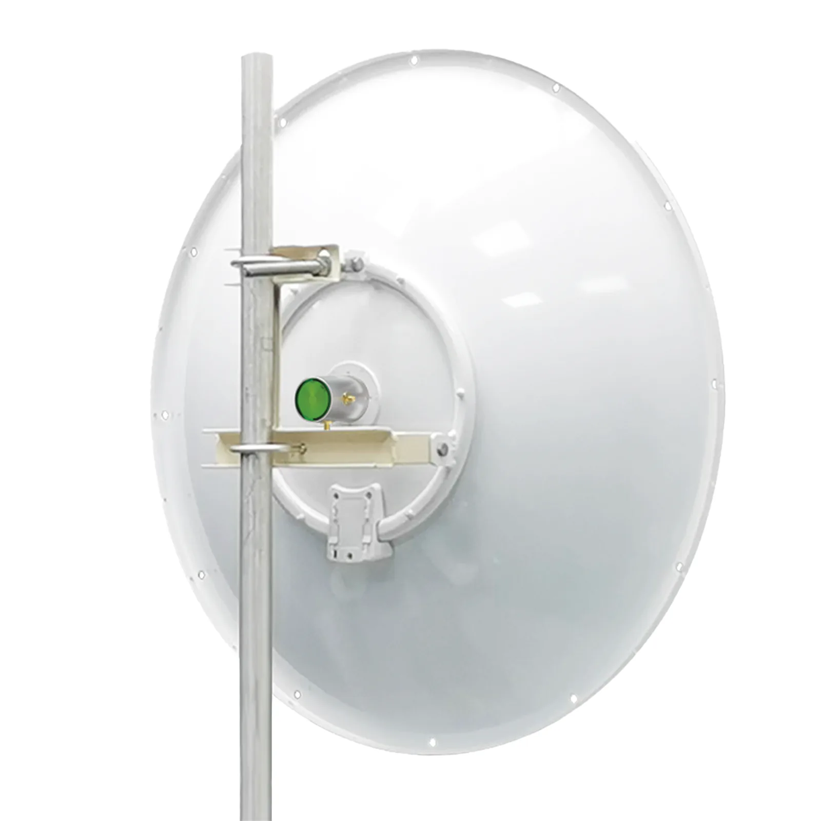 Antena direccional de 3ft, 4.9 a 7.1 GHz, Ganancia 34 dBi, Conectores N-hembra, Polarización doble, incluye montaje para torre o mástil