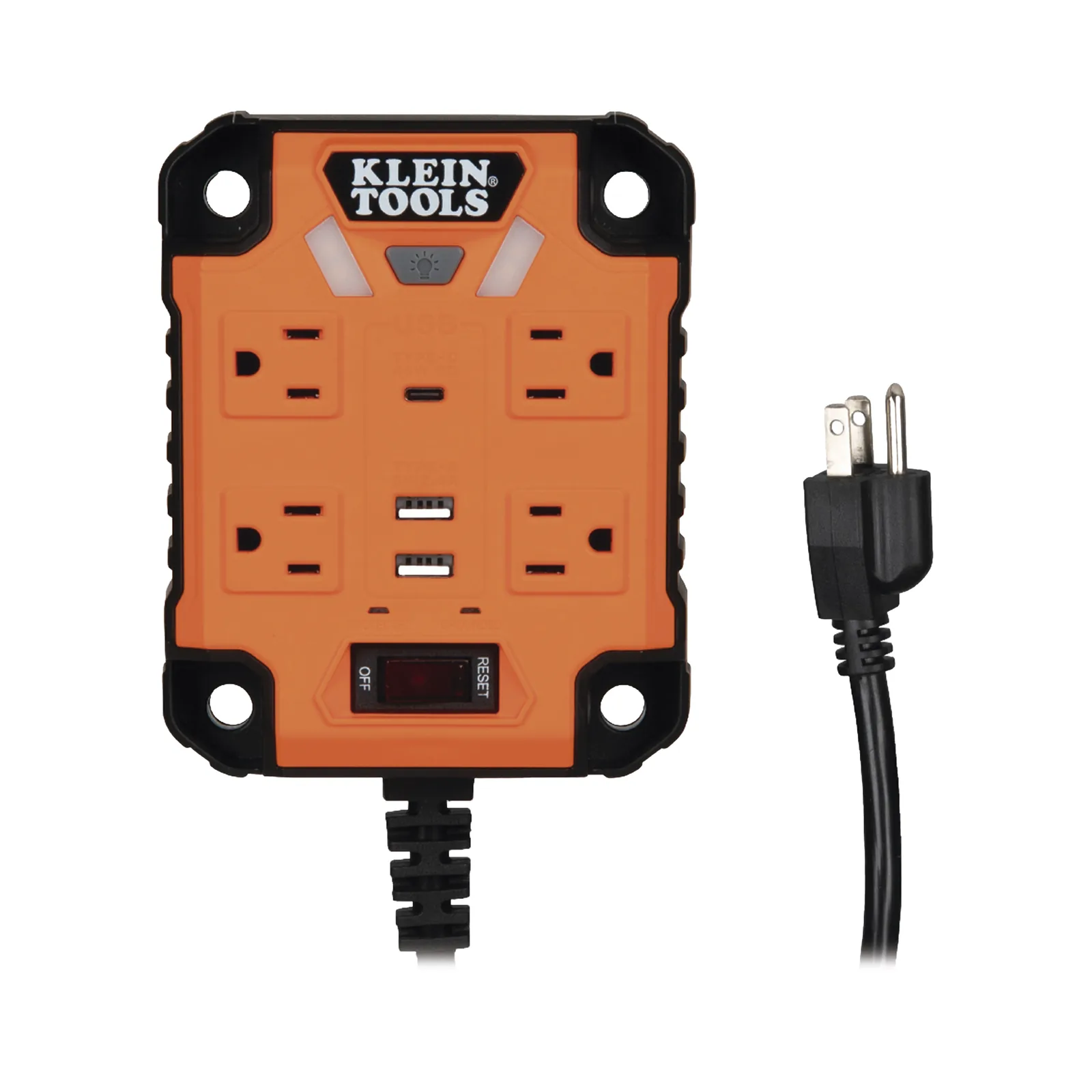 Multicontacto Powerbox 1, con 4 Salidas 120 Vca, 2 USB-A / 1 USB-C, Luces LED Integradas y Soporte Magnético