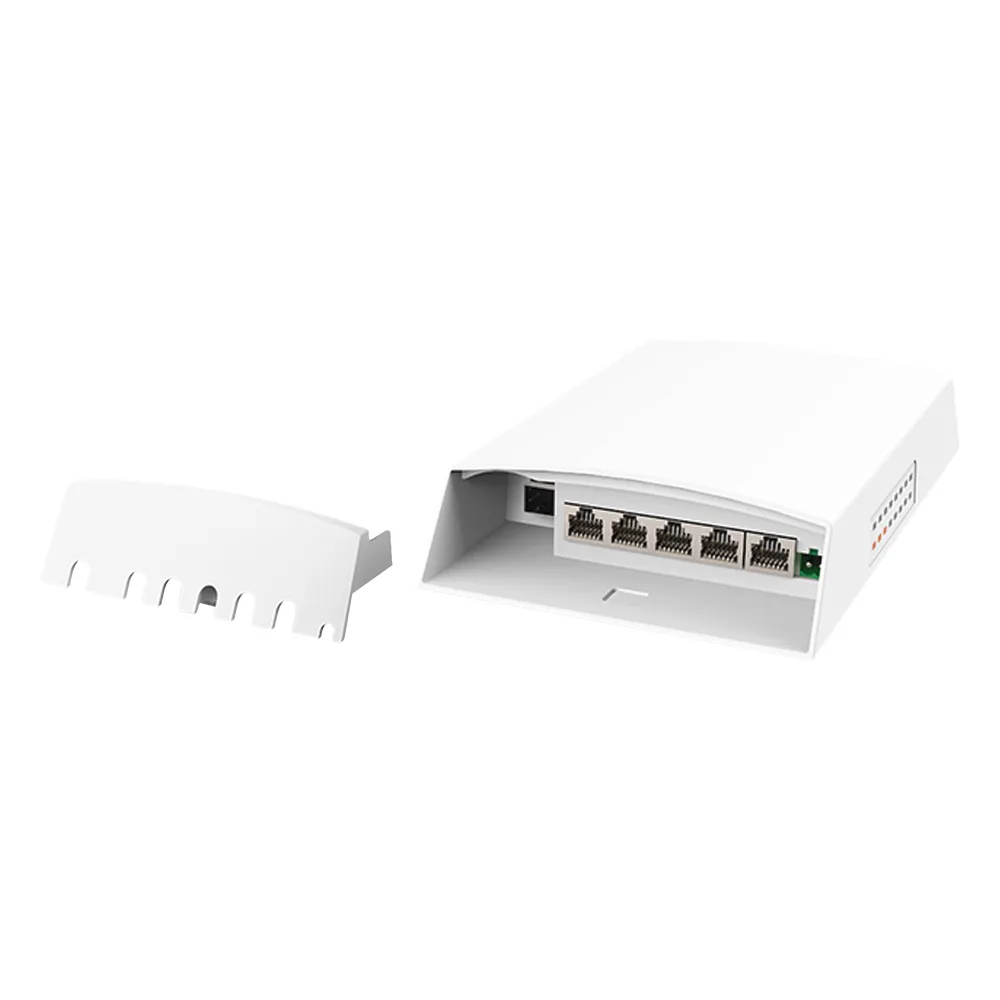 Switch CCTV PoE para Exterior / No administrable / PoE Entrada 802.3 bt Hasta 60W / 1 Puerto PoE salida 24V pasivo Hasta 12W / 3 puertos PoE 802.3 at Hasta 30W / Ideal para Aplicaciones CCTV con Enlaces Inalámbricos