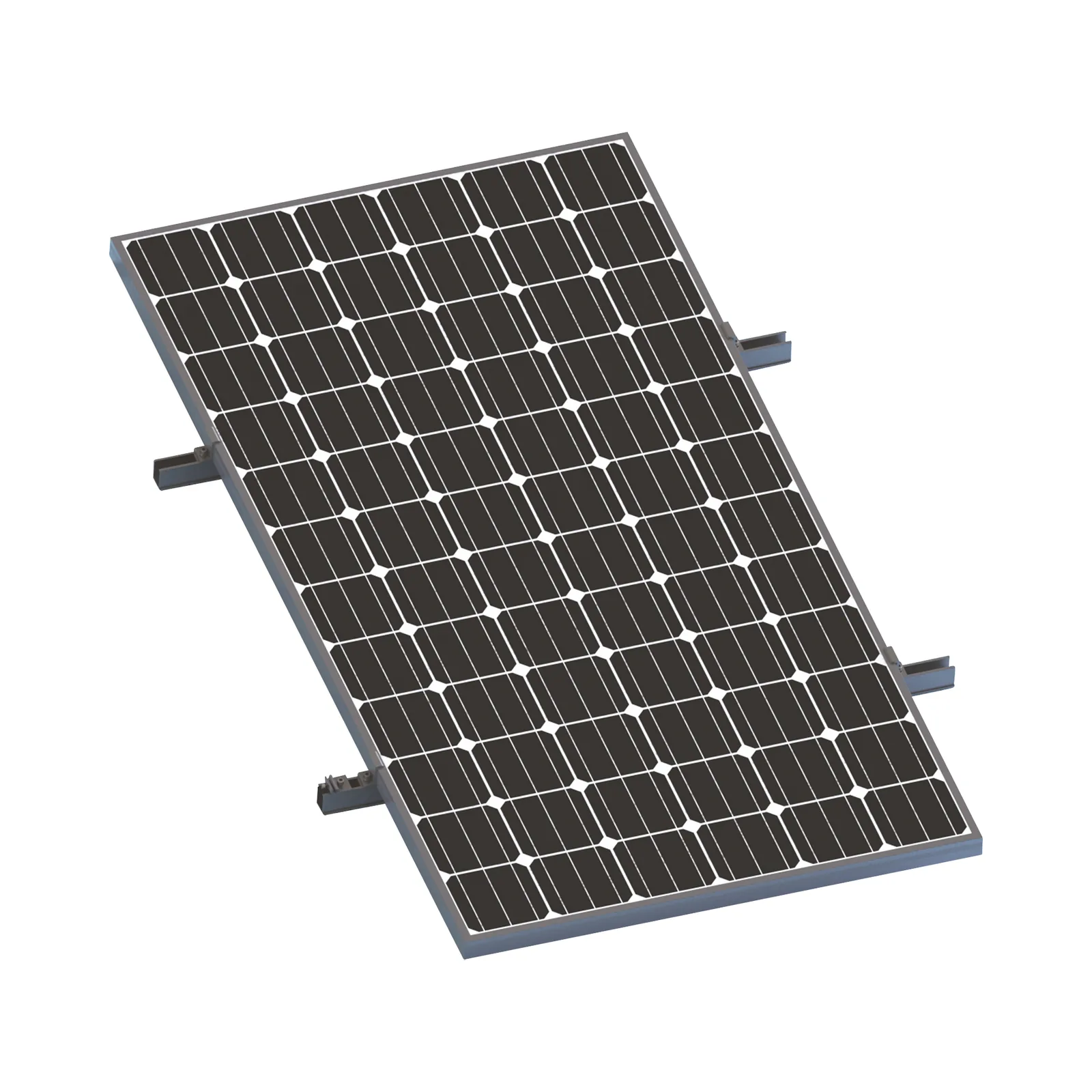 Kit De Minirieles Para Panel Solar Arreglo 1X1 Para Instalación Plano En Lámina