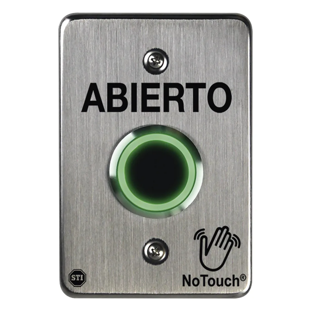 Interruptor IR NoTouch® de Acero Inoxidable, De un solo grupo, ABIERTO