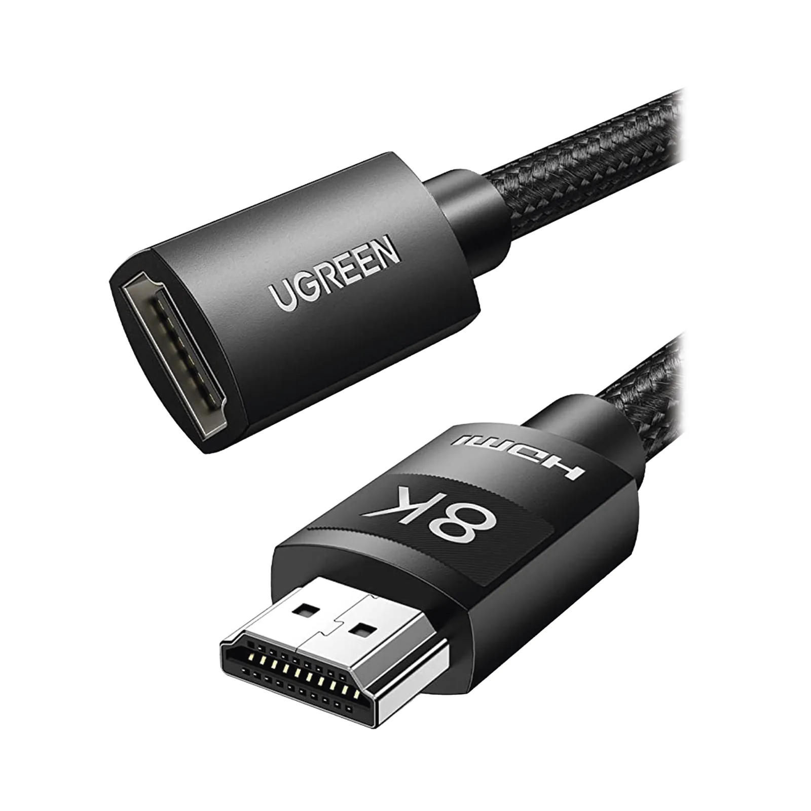 Cable de Extensión HDMI 8K | 1 Metro (3.28 Pies) | Macho a Hembra | HDMI 2.1 | 8K@60Hz | Núcleo de Cobre Puro 28AWG | Soporta la Conexión de Hasta 3 Metros (9.84 Pies) de Largo en HDMI 2.1