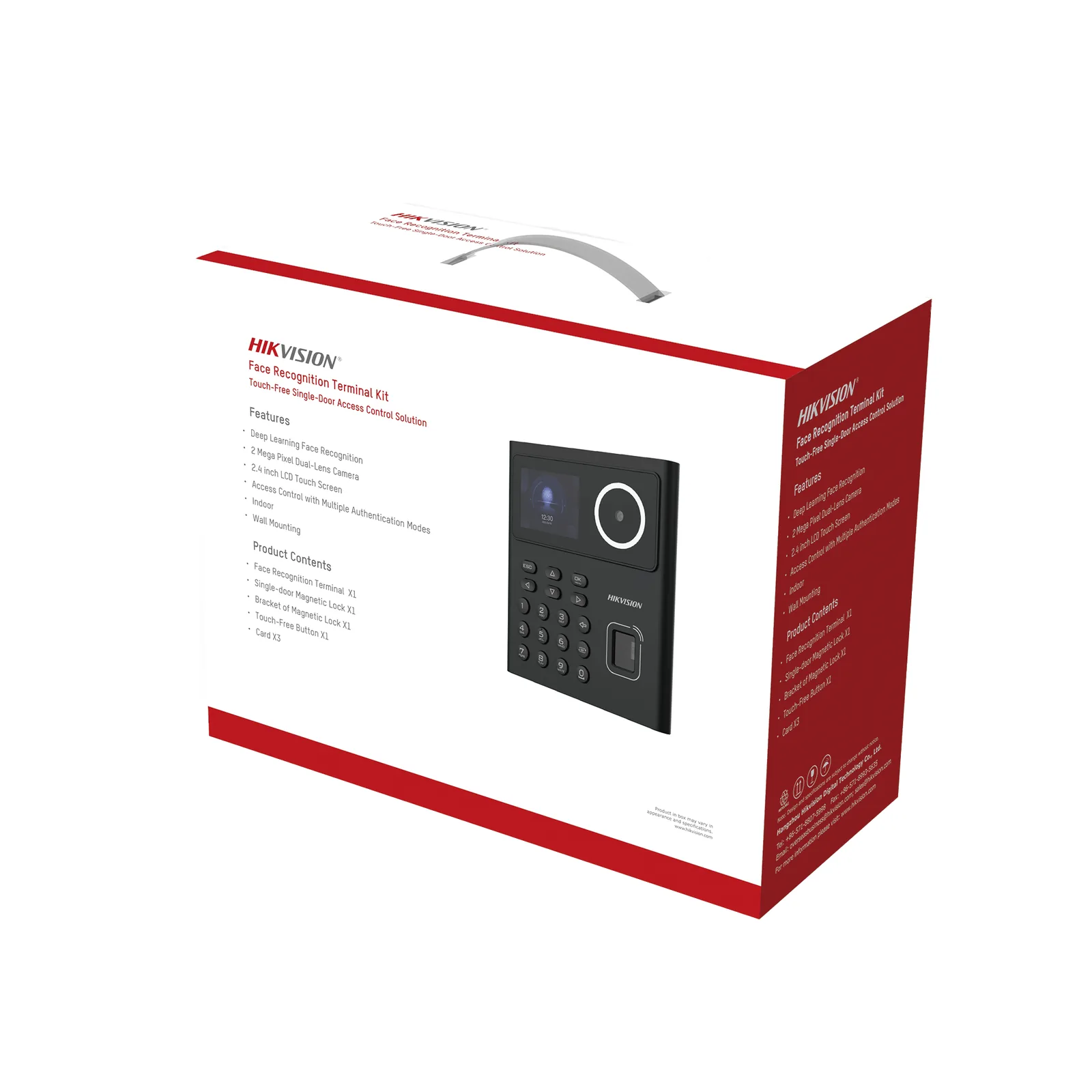 Kit WiFi de Control de Acceso Lite TODO INCLUIDO con Lector de Rostros, Tarjetas y Huellas / 500 Rostros / Compatible con App HIKConnect / Incluye Electroimán Botón de Salida y Montajes Z y L para imán / HIK-IA