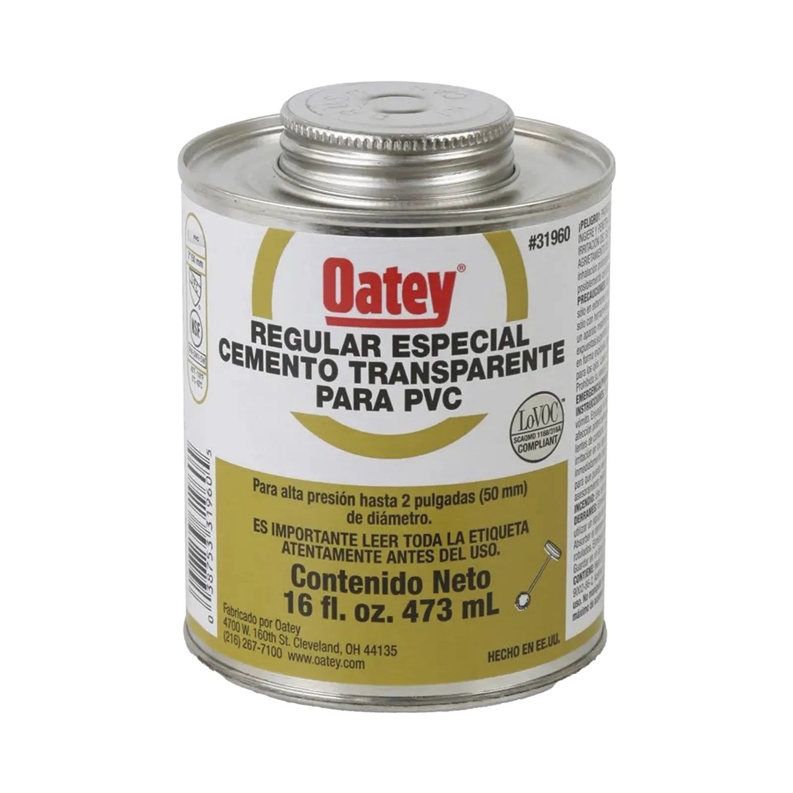 Cemento Claro de 236 ml para Tubo Conduit PVC Pesado.