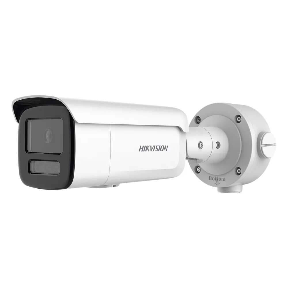 [ PROTECCIÓN ACTIVA ] Bala IP 4 Megapixel / Lente 4 mm / 60 mts IR / Exterior IP67 / Micrófono y Bocina Integrado (Audio de Dos Vías) / DARKFIGHTER / PoE+ / Luz Estroboscopica / ONVIF / Micro SD / 4 Analíticos