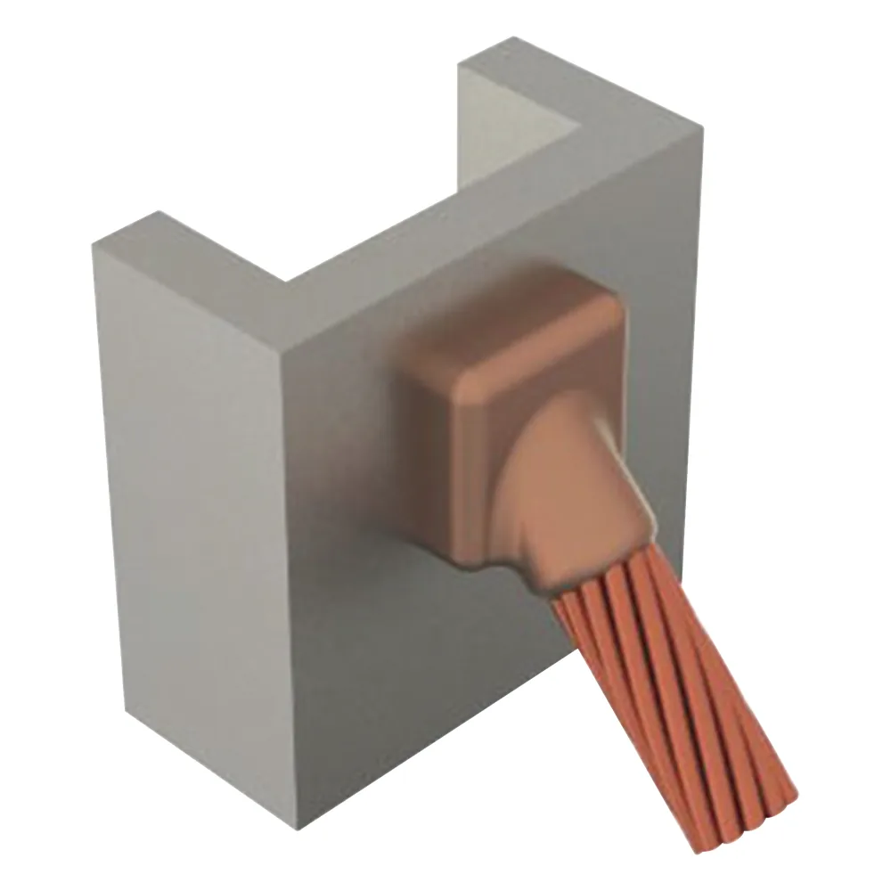 Molde para soldadura Exotermica de superficie Vertical a cable 2/0 Awg en 45 Grados