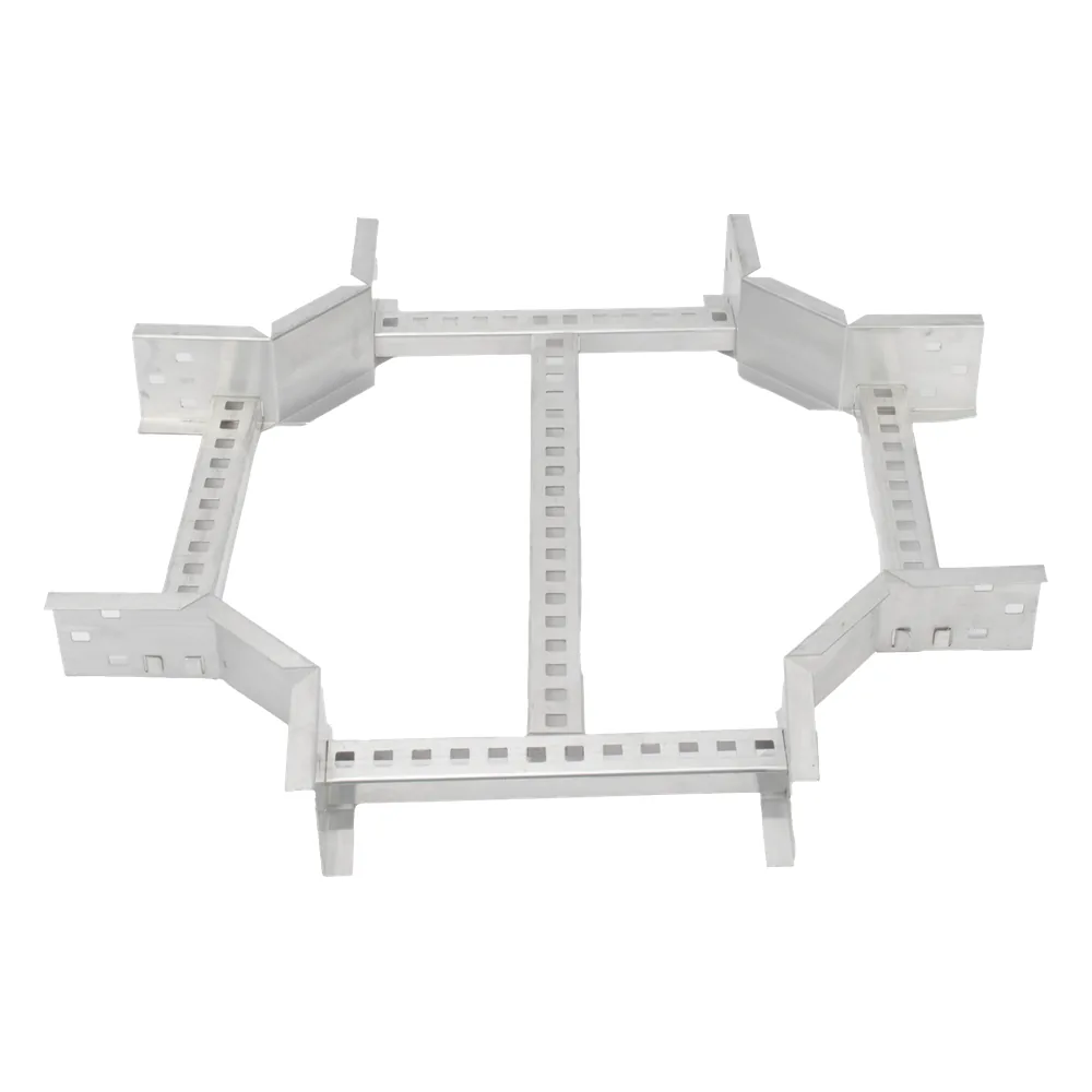 Derivación "X" Horizontal de Aluminio Perfil Z / Peralte 3 1/4" / Ancho 12"/ Radio 8" / Incluye Tornillería (CHXHEZ314R8X12AK)