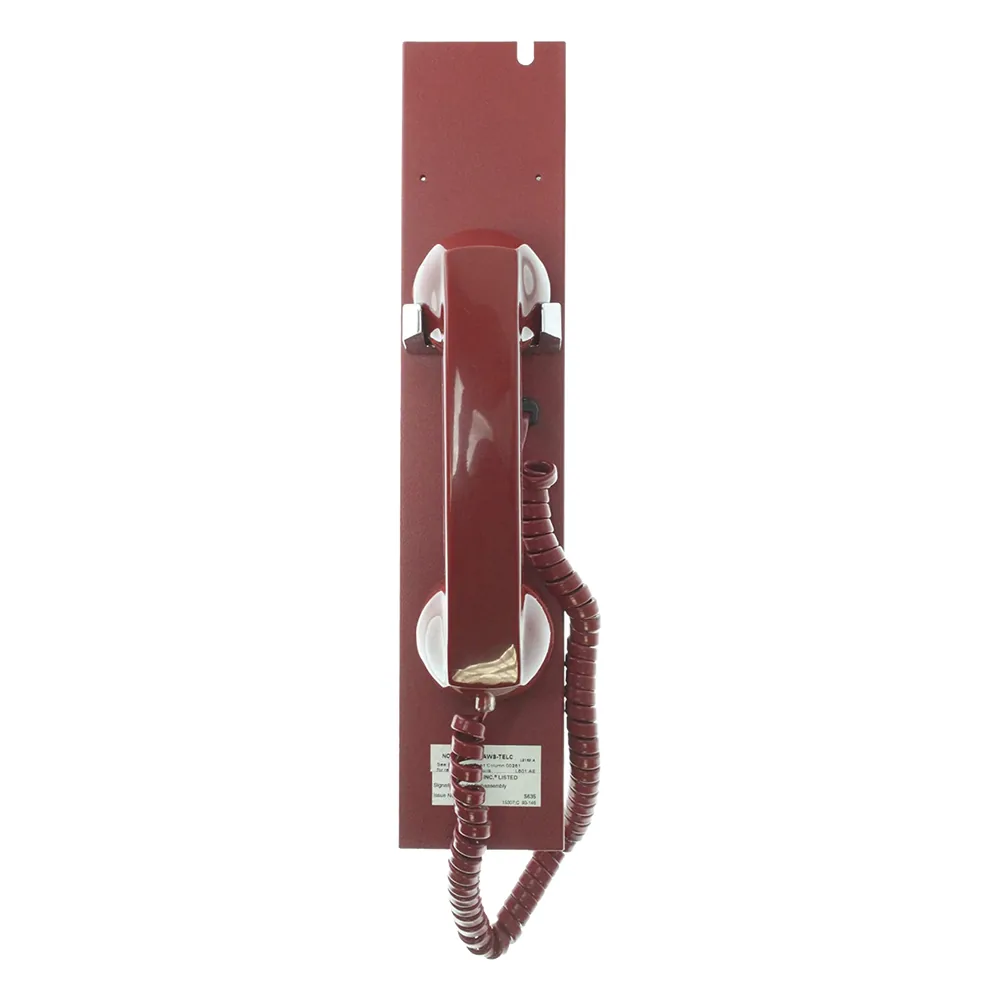 Auricular telefónico de emergencia para bomberos con cable en espiral, para estaciones AFAWS de montaje superficial o empotrado