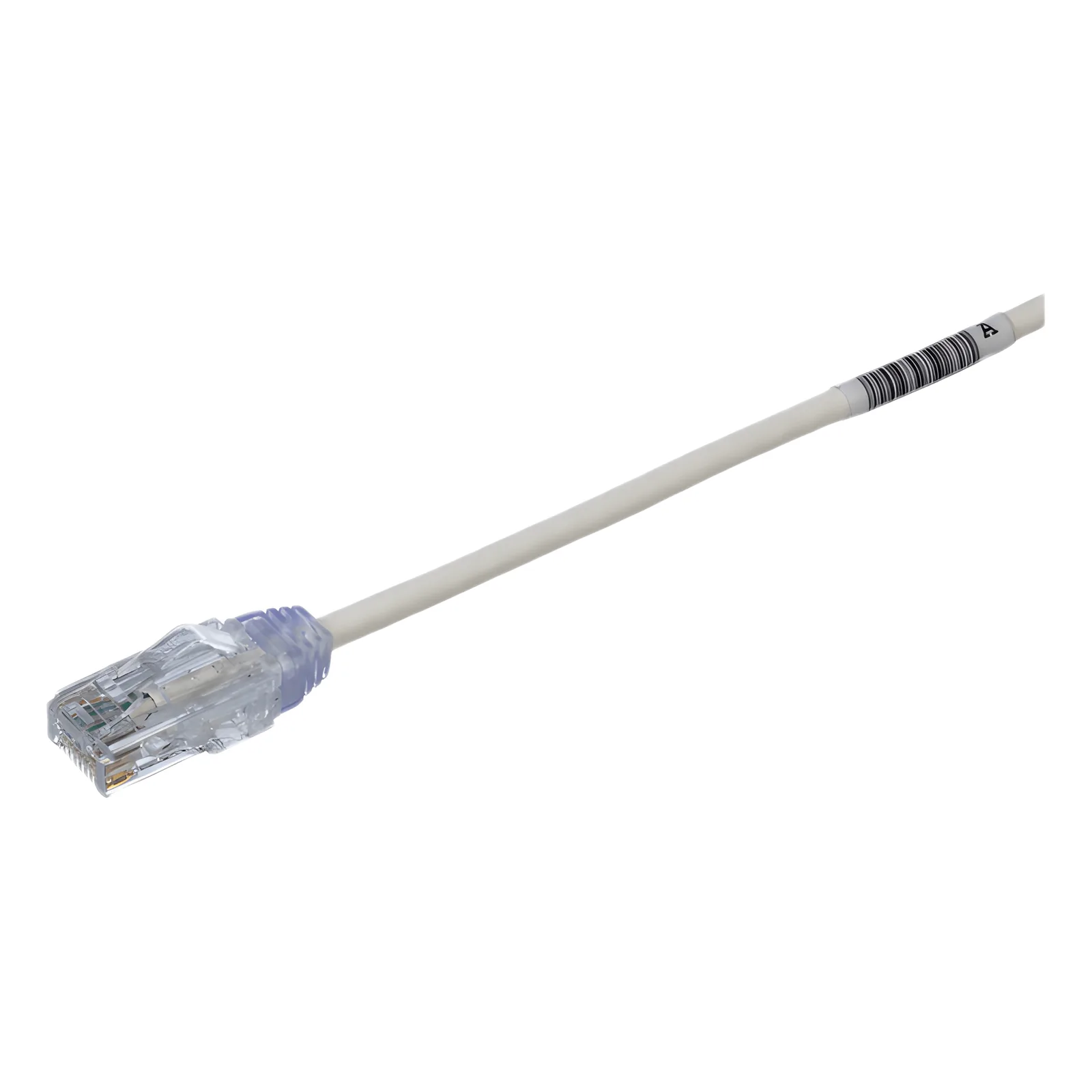 Cable de Parcheo TX6, UTP Cat6, Diámetro Reducido (28AWG), Color Blanco, 0.5 Metros (1.64 Pies)