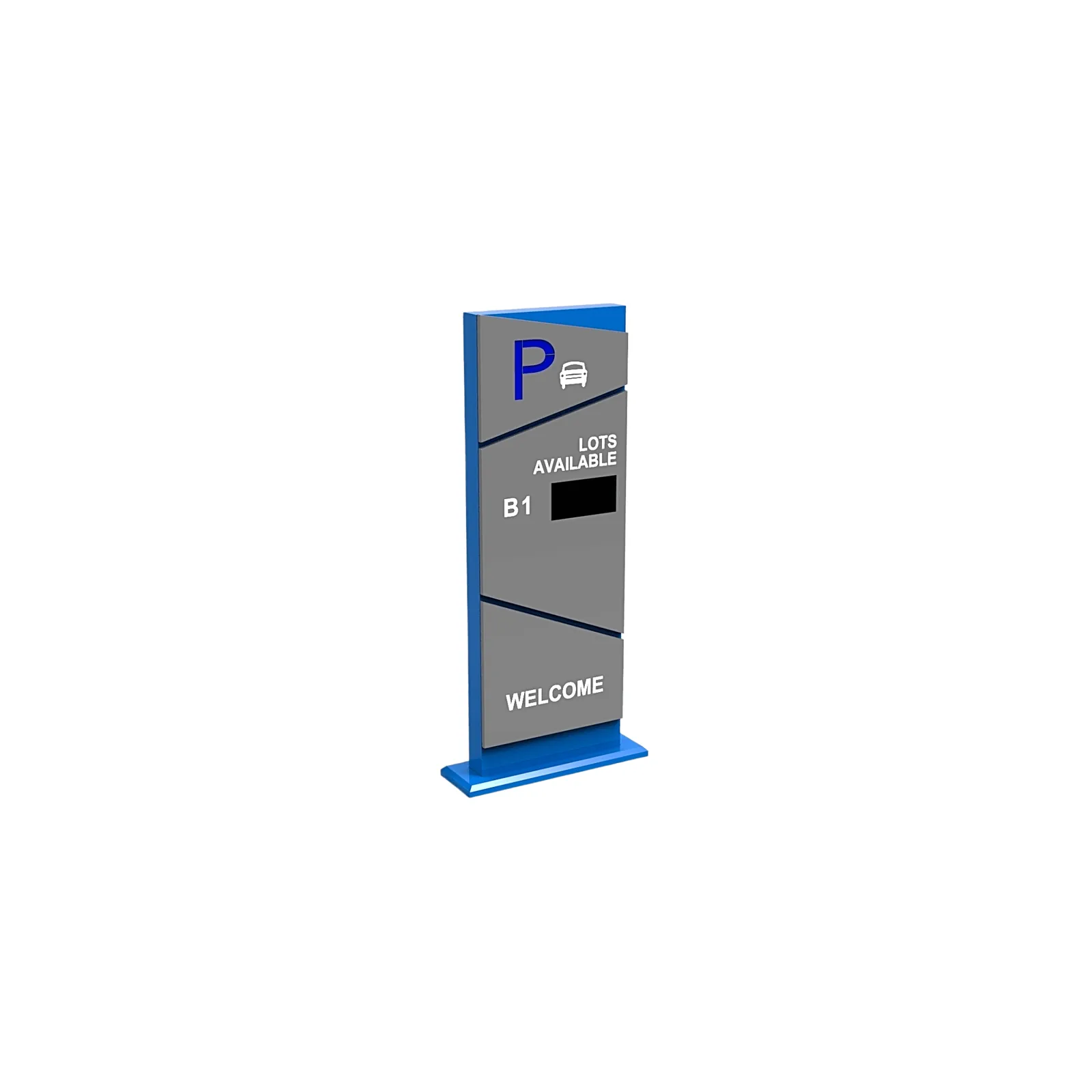 Pantalla Principal de Guía de Estacionamiento / 1 Módulo / Mensaje de Bienvenida / Uso con Aplicación de Guía de Estacionamiento