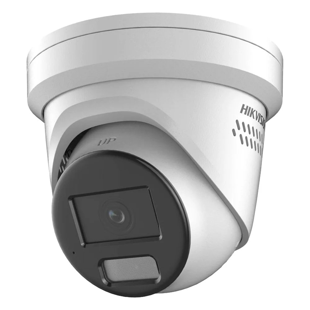 [ PROTECCIÓN ACTIVA ] Turret IP 4 Megapixel / Lente 2.8 mm / 40 mts IR / Exterior IP67 / Micrófono y Bocina Integrado (Audio de Dos Vías) / DARKFIGHTER / PoE / Luz Estroboscopica / ONVIF / Micro SD / 4 Analíticos