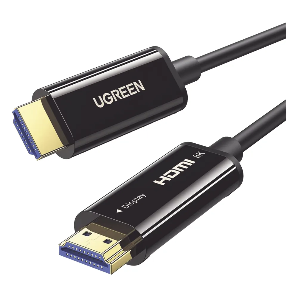 Cable HDMI de 10 Metros (32.81 Pies) por Fibra Óptica 8K@60Hz / Fibra de 4 Núcleos + Cobre Estañado de 7 Núcleos / Compatible con HDMI 2.1 / Alta Velocidad 18 Gbps / 3D / HDR / Caja de Aleación Zinc / Premium
