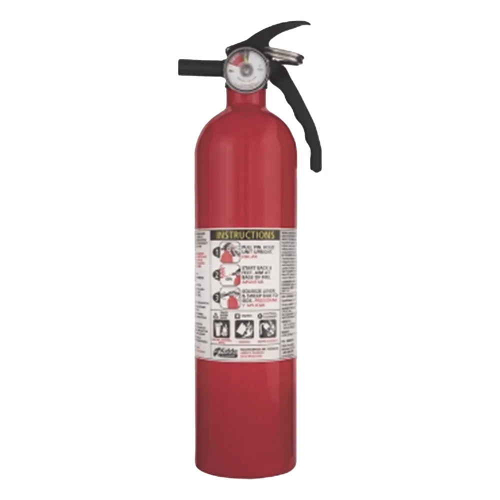 Extintor desechable de polvo químico seco multipropósito para fuegos clase A, B y C, 2.6 lb, con soporte metálico, paquete de 6