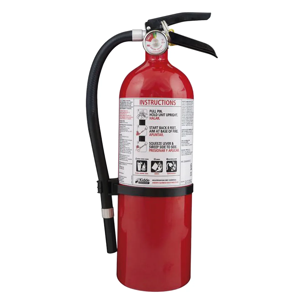 Extintor desechable de polvo químico seco multipropósito de 4 lb para fuegos clase A, B y C, uso residencial