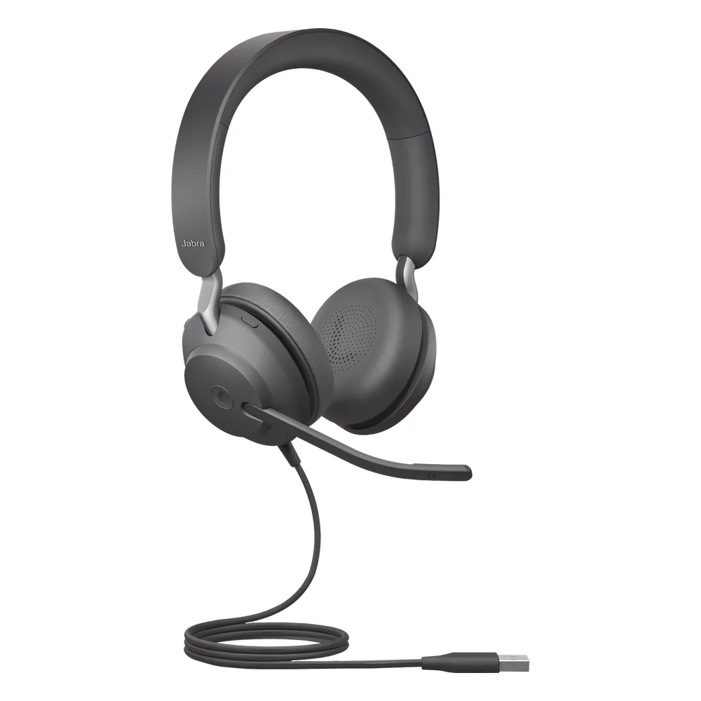 Jabra Jabra Evolve 2 40SE, Auricular stereo versión MS con aislamiento de ruido, conexión USB-A y indicador de ocupado (Busylight) (24189-999-999)