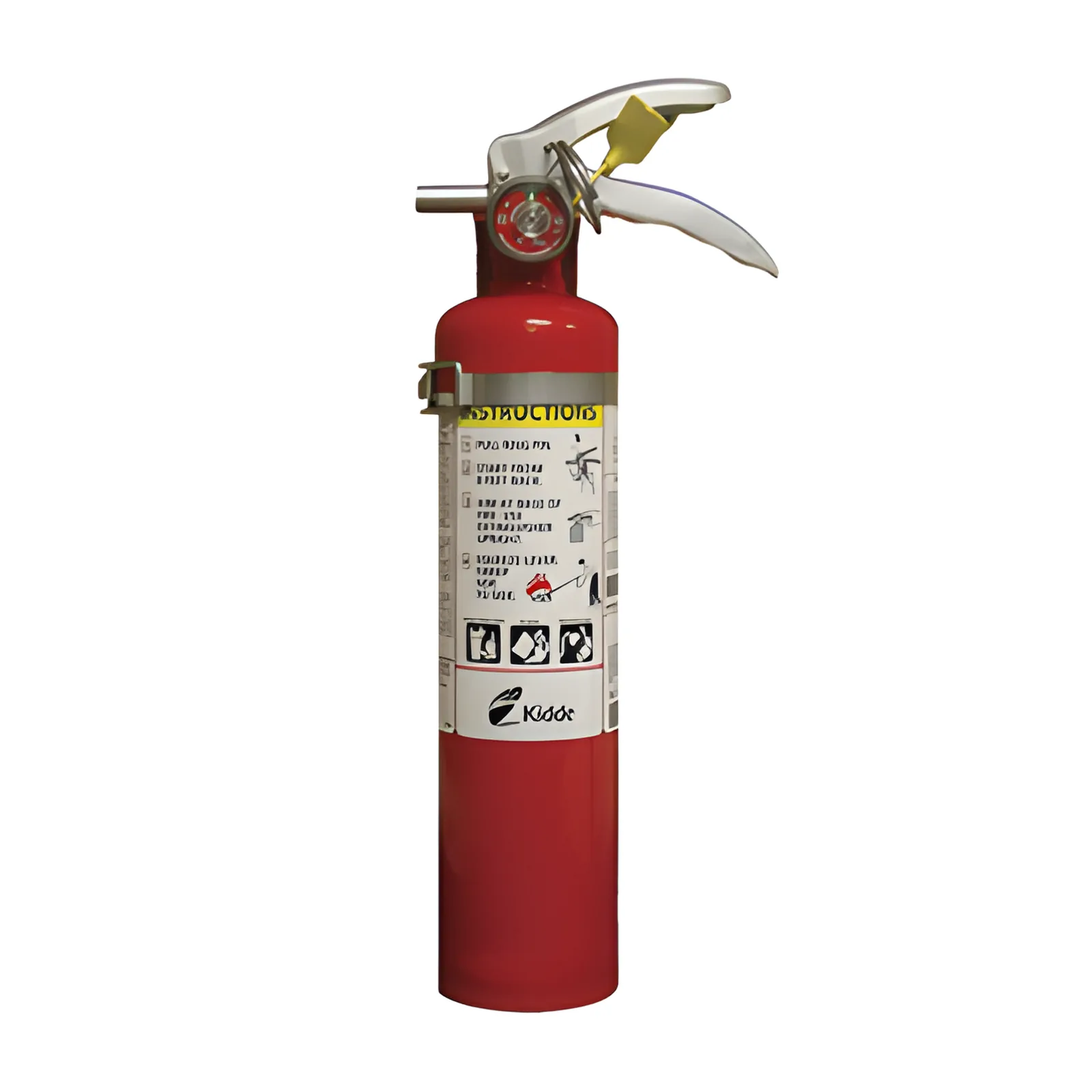Extintor desechable de polvo químico seco multipropósito de 2.5 lb para fuegos Clase A, B y C
