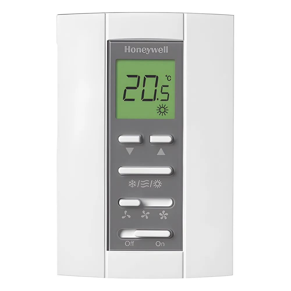 Termostato digital para fan coil de 2 tuberías, 110 VCA, ventilador de 3 velocidades, control on/off de válvula