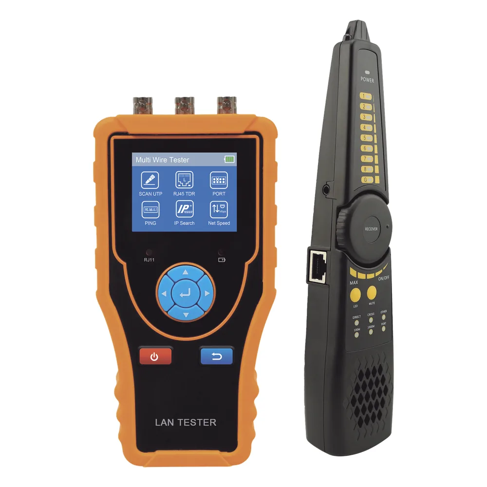 Probador De Red Y Probador De Cables Con Sonda De Rastreo De Cables / Pantalla TFT-LCD de 2.4 pulgadas / Medidor de nivel de video coaxial HD, puede detectar el valor máximo de la señal TVI/CVI/AHD/CVBS, el valor SYNC y el valor de rá