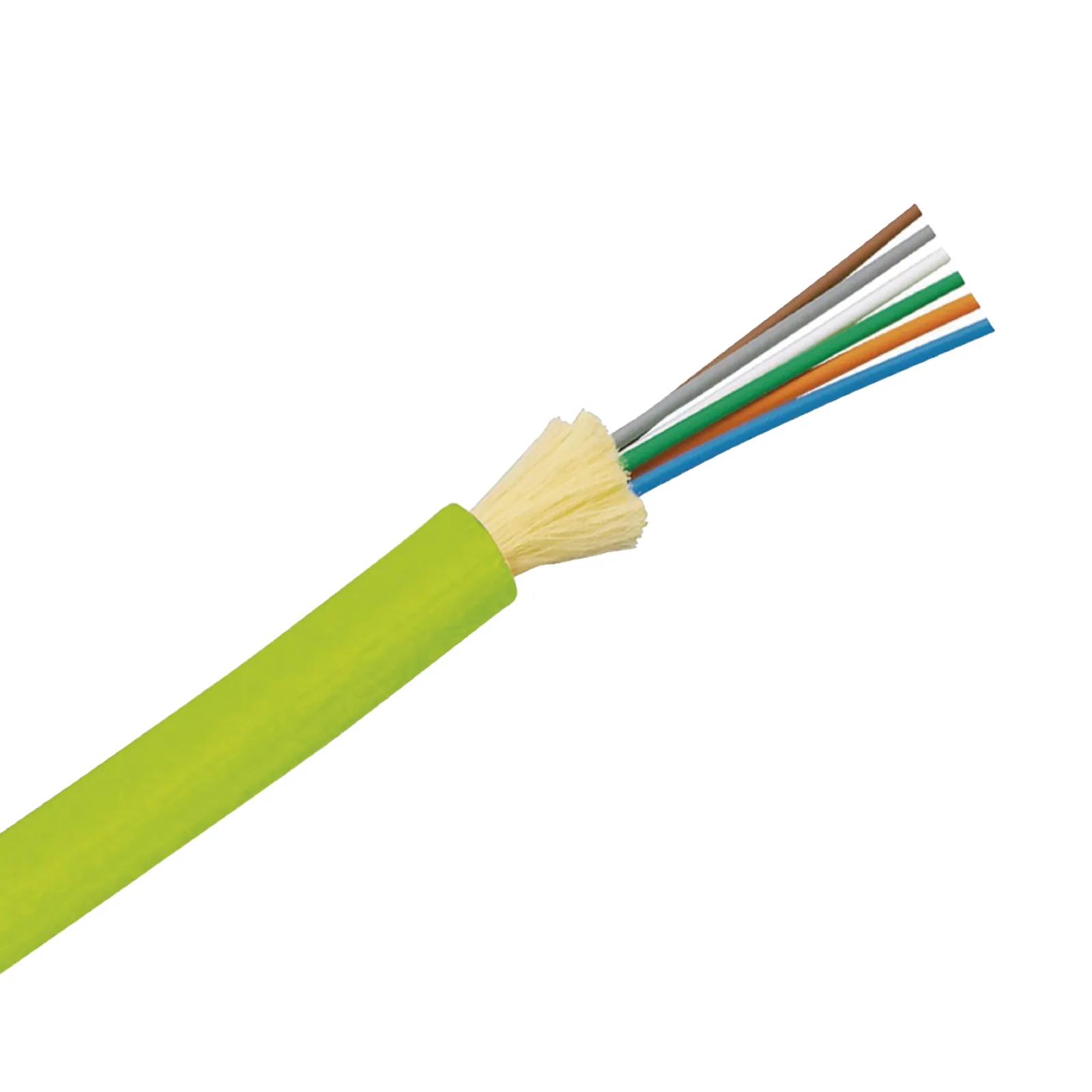 Cable de Fibra Óptica de 6 Hilos, Multimodo OM5 50/125 Optimizada, Interior, Tight Buffer 900um, No Conductiva (Dieléctrica), OFNP (Plenum), Precio Por Metro