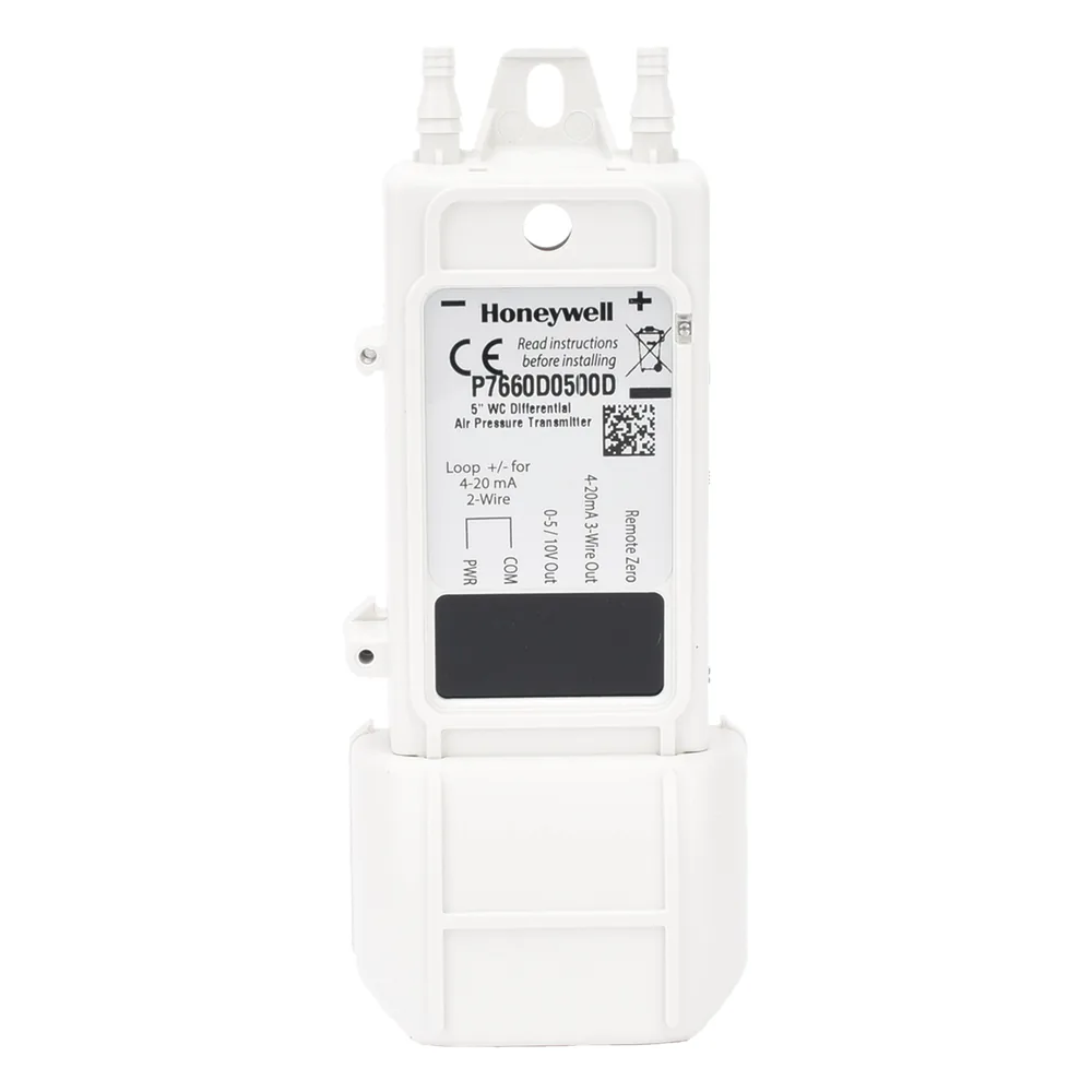Sensor de presión diferencial de medios secos con 4 rangos seleccionables, salida universal, pantalla LCD y sonda incluida