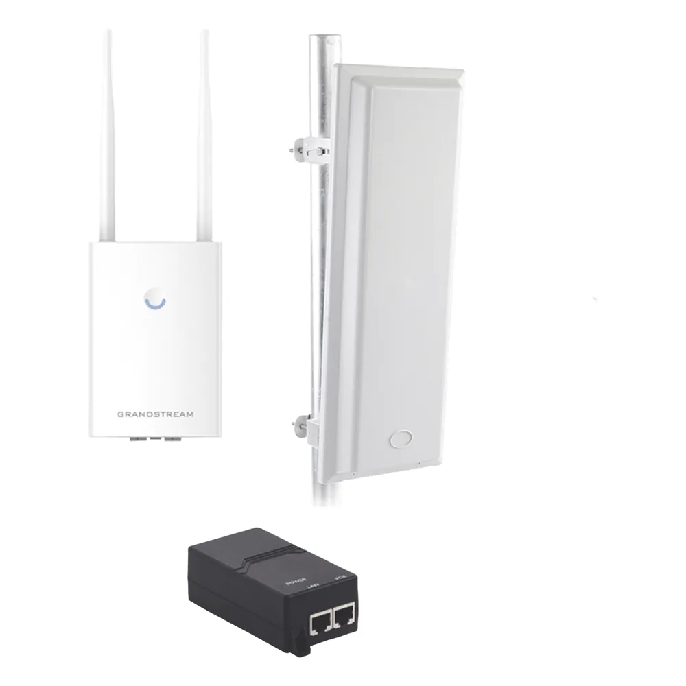 Kit de radio GWN7605LR con antena TXS25619DP, para amplia cobertura de WiFi en 90º, frecuencia (2.4 a 2.5 GHz) y (5.1 a 6.5 GHz), 1.27 Gbps y administración desde la nube gratuita