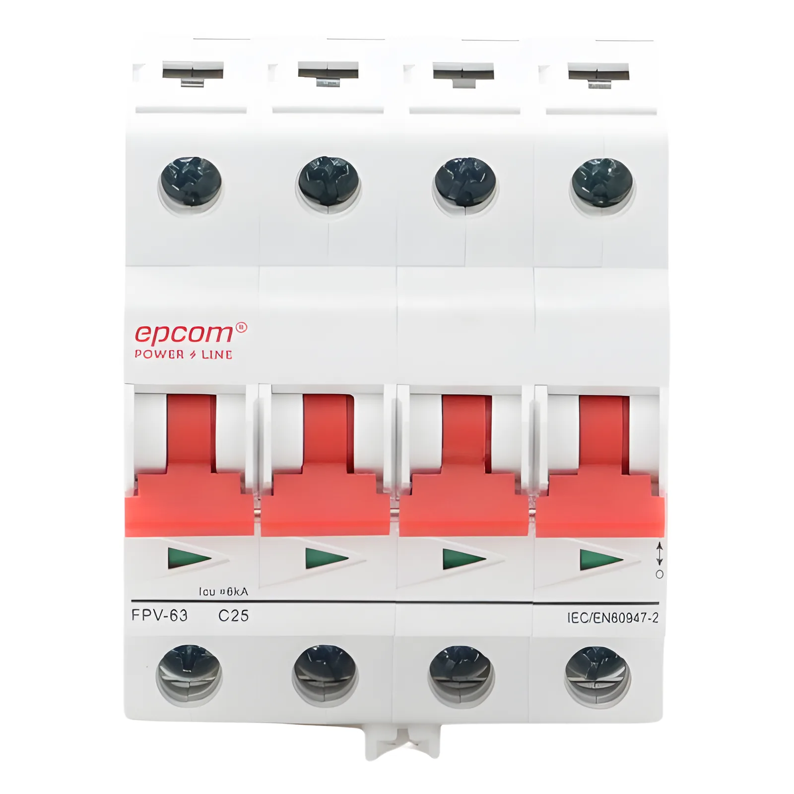 Protección Térmica/ Interruptor 4P, 25A, Corriente Directa 1000 Vcc para Aplicación Fotovoltaica Montaje Riel DIN