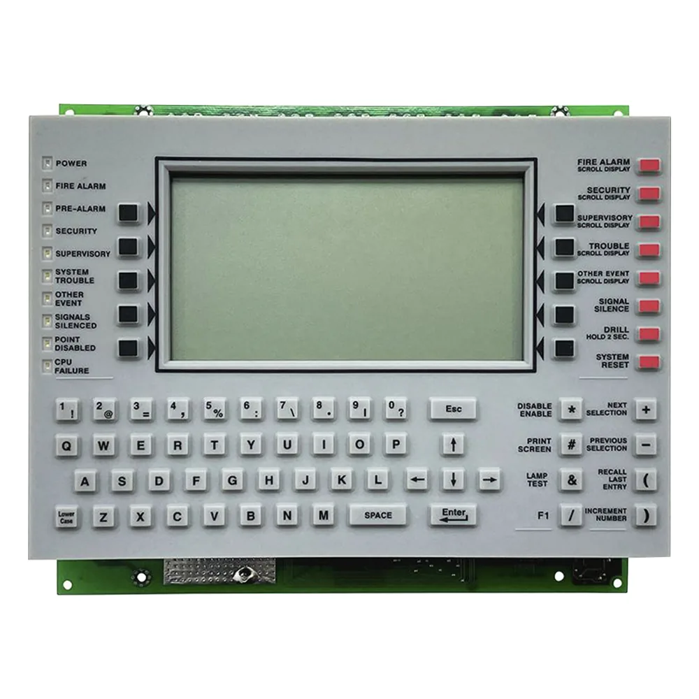Anunciador de control de red con pantalla LCD retroiluminada y teclado QWERTY para paneles NOTIFIER serie ONYX, en español