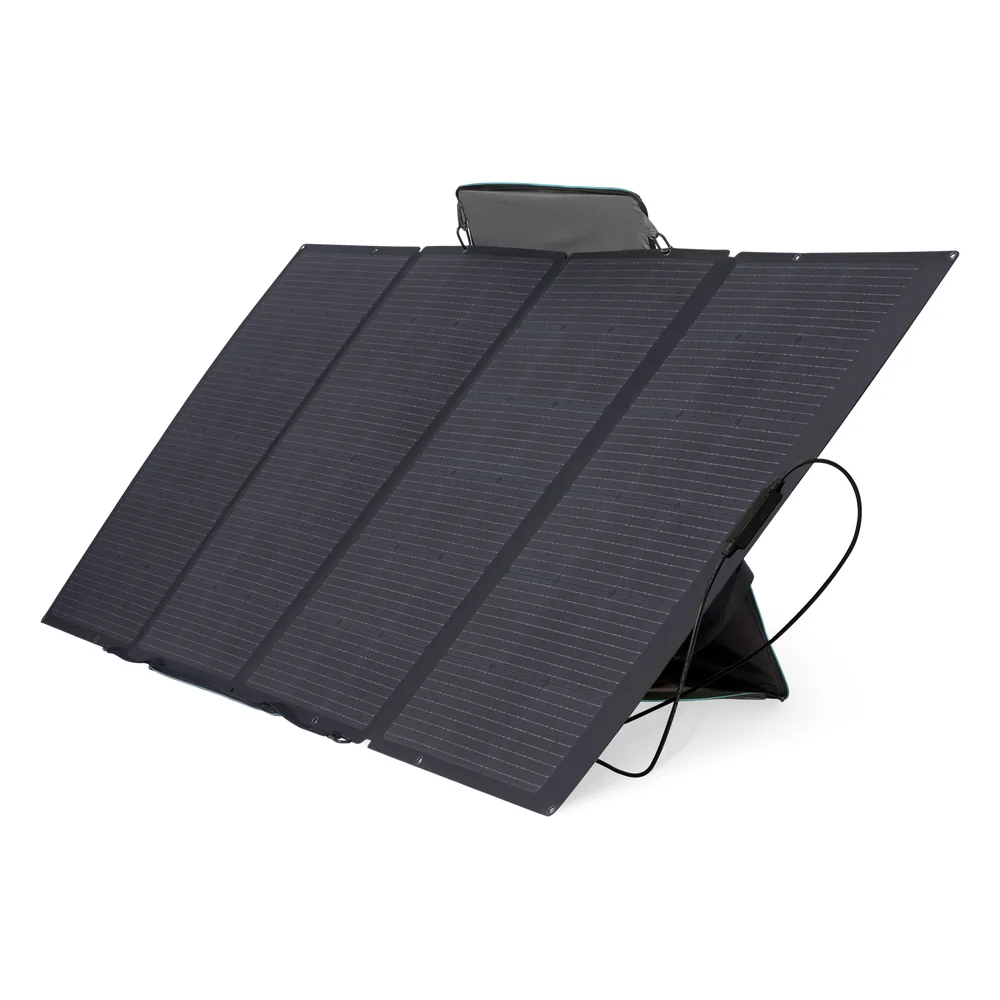 Módulo Solar Portátil y Flexible de 400W Recomendado para Estaciones Portátiles EFD330, EFD350 ó EFD500 / Ajuste de Ángulo / Carga Eficiente / Incluye Cable XT60 a MC4